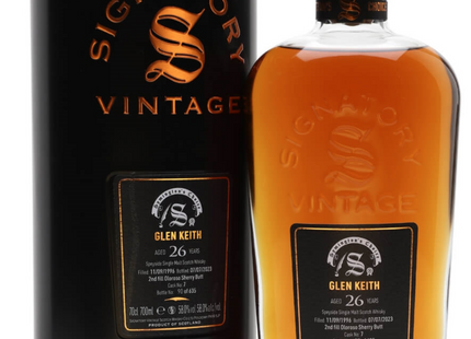 Glen Keith 26 Year Old 1996  - Cask Strength Collection Signatory Whisky 70cl 58%