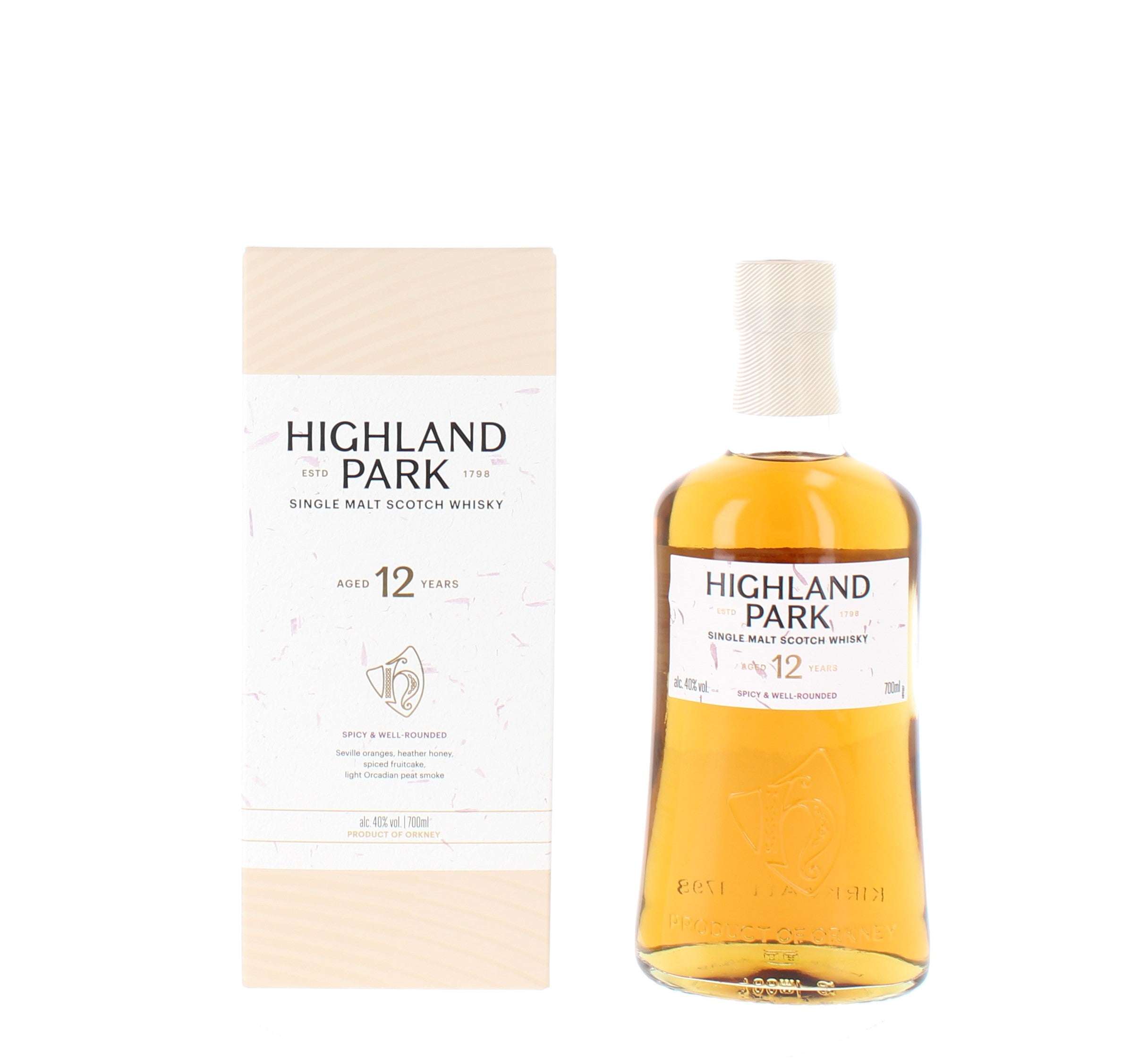Highland Park 12 Year Old Single Malt Scotch Whisky - 70cl 40