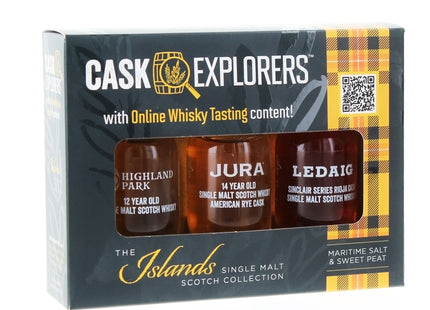 Scotch Whisky Tasting Pack - The Islands - 3 Single Malt Teasers with Online Video Link to taste along! - 3 X 3cl 42%