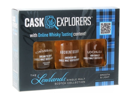 The Lowland Whisky Tasting Pack - 3 Single Malt Teasers with Online Video Link - 3 X 3cl 42%