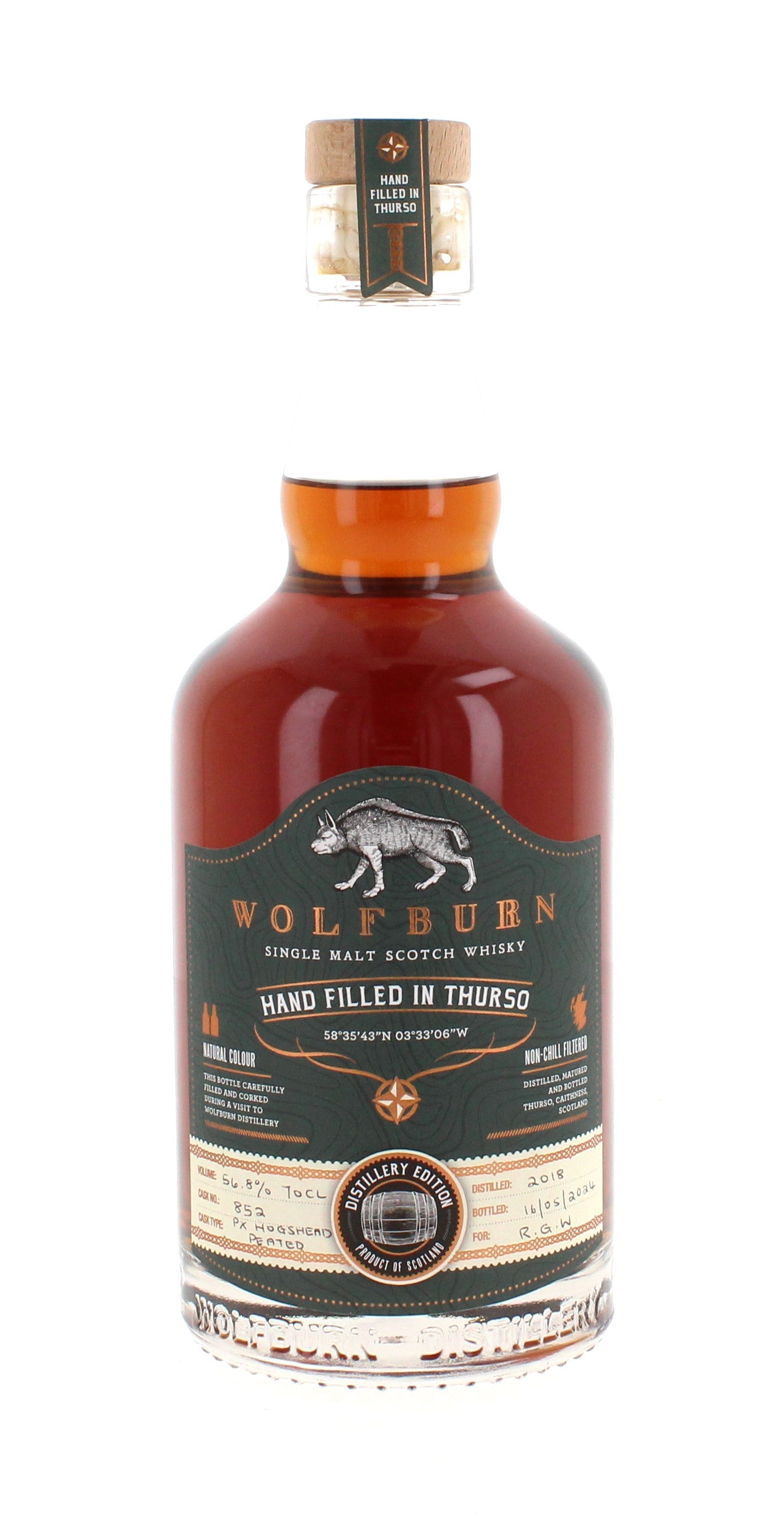 Wolfburn 6 Year Old Distillery Hand Filled Cask 852 Single Malt