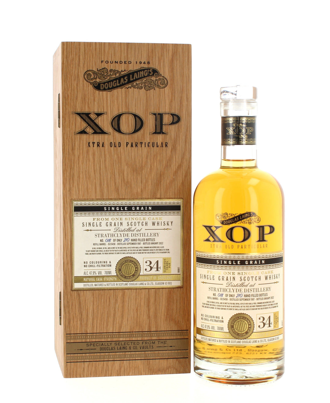 Strathclyde 34 Year Old 1987 (cask 15458) Xtra Old Particular (Douglas Laing XOP) - 70cl 47.9%