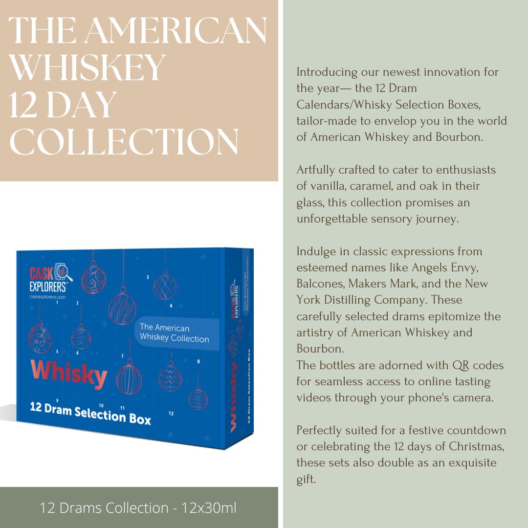 Bourbon Advent Calendar 2023 - American Whiskey 12 Day - 12x3cl 45.6%