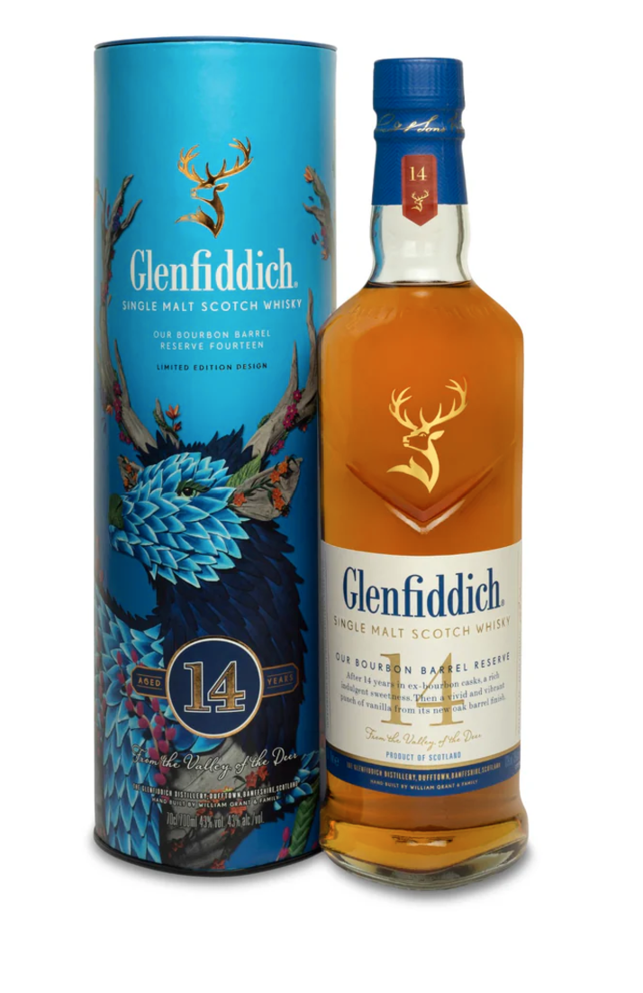 Glenfiddich 14 Year Old Bourbon Barrel - 70cl 43%