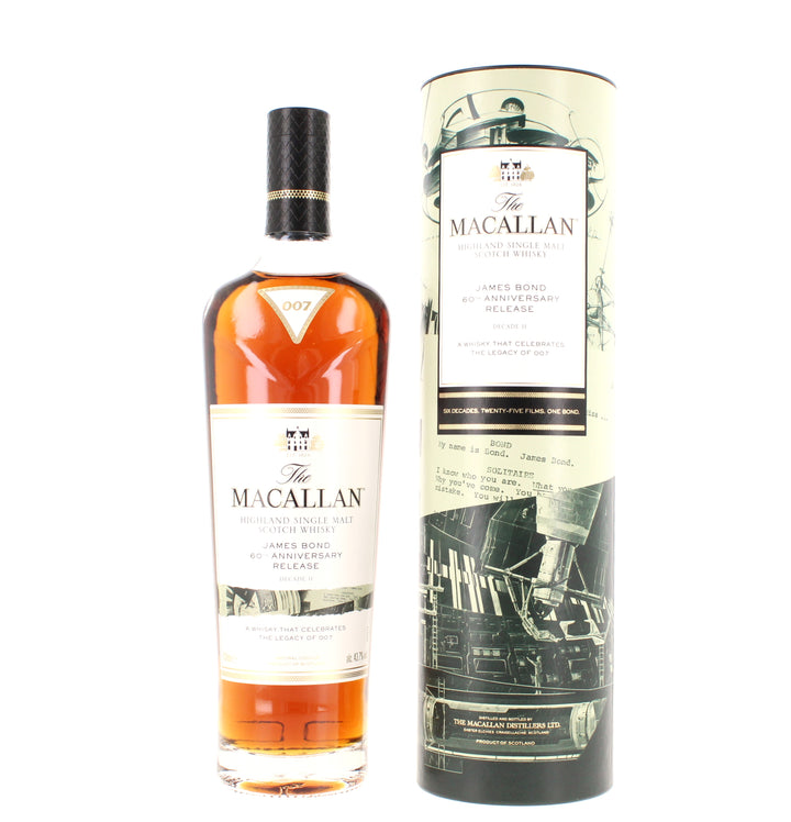 Macallan James Bond 60th Anniversary Decade 1-6 with Sky Fall Print (6 x 70cl) 43.7%