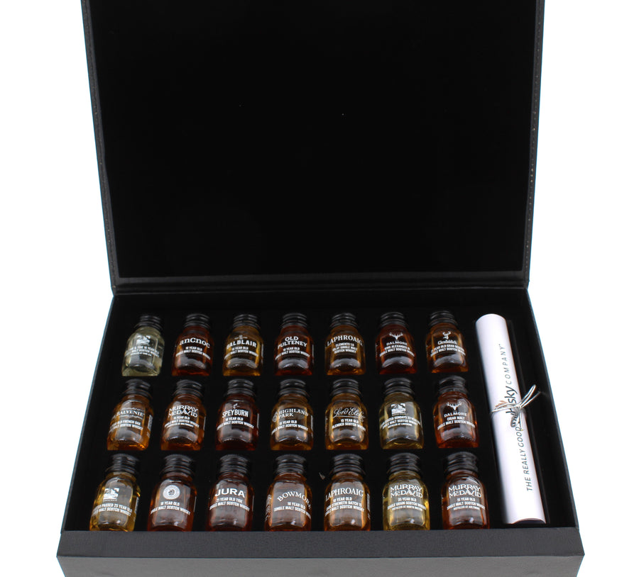 21 Drams – Whisky Tasting in a Gift Box | 21 Premium Deluxe Whisky Drams - 3cl 48%