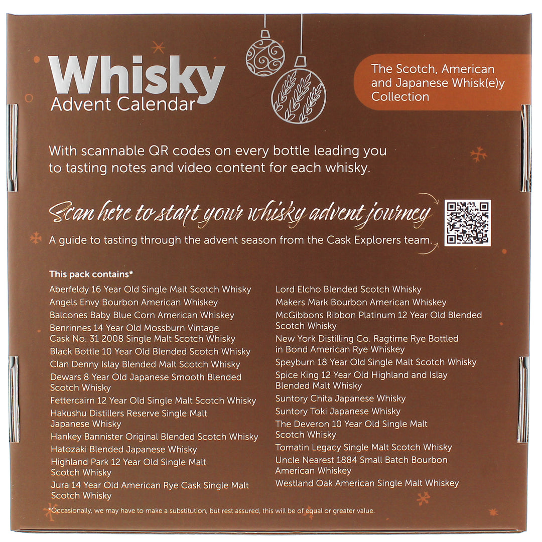 Whisky Advent Calendar - Scotch/USA/Japanese Collection - 25 Days 25x3cl 43.3%