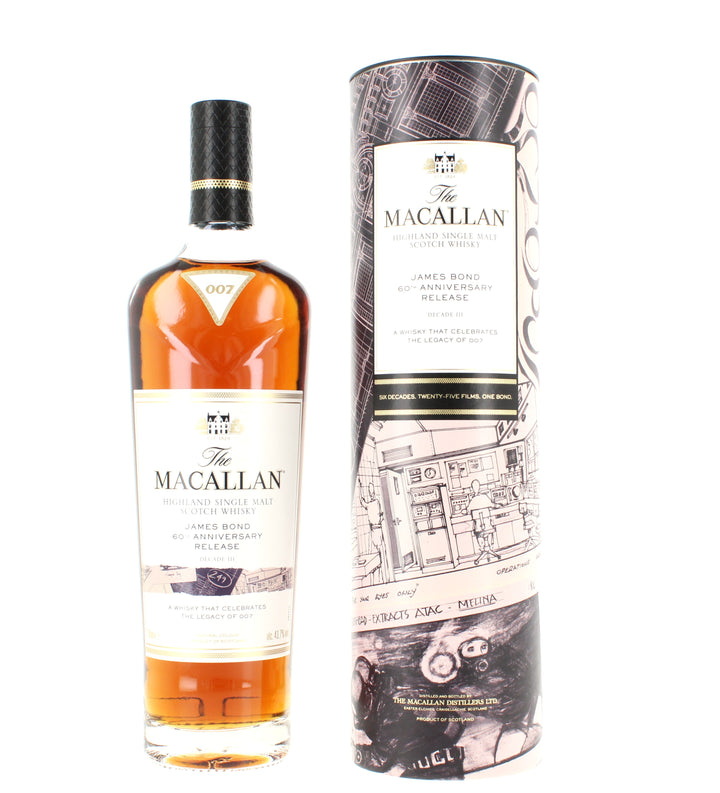 Macallan James Bond 60th Anniversary Decade 1-6 with Sky Fall Print (6 x 70cl) 43.7%