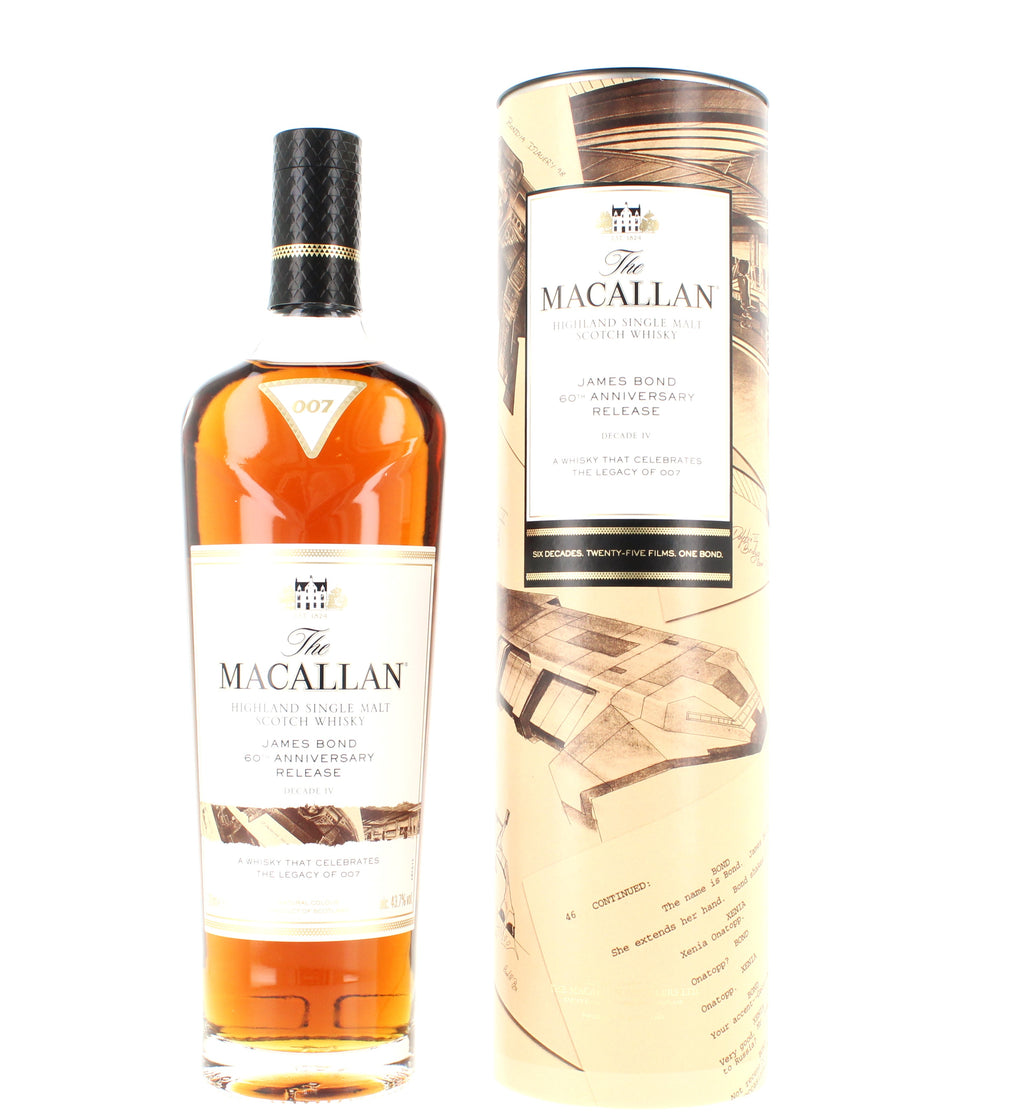 Macallan James Bond 60th Anniversary Decade 1-6 with Sky Fall Print (6 x 70cl) 43.7%