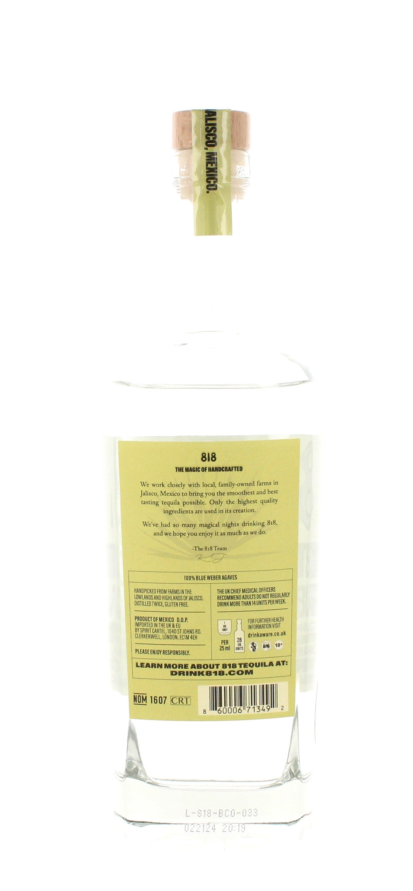 La Cofradia 818 Tequila Blanco - 70cl 40% – The Really Good Whisky