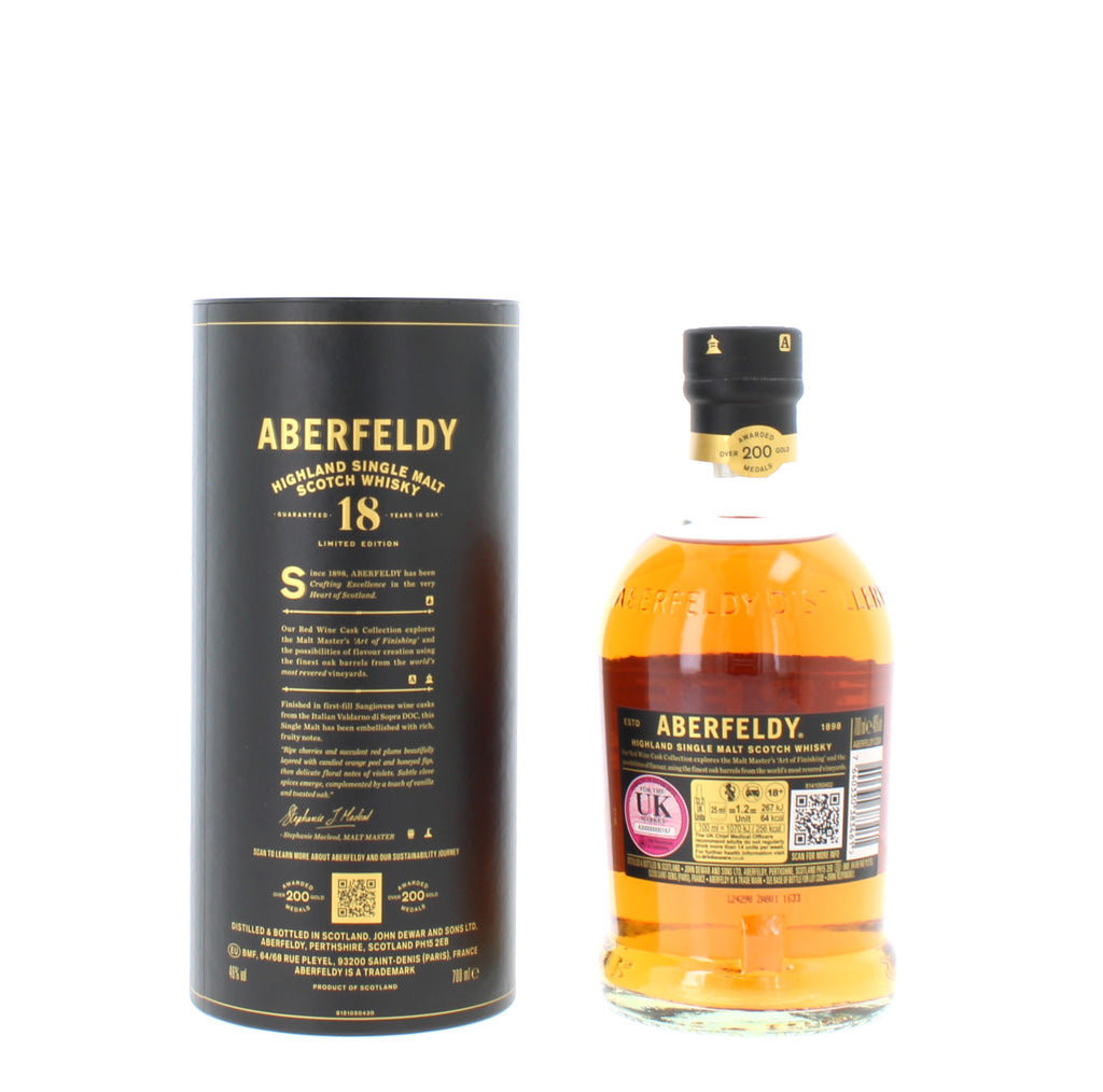Aberfeldy 18 Year Old Limited Edition Wine Cask Series Highland Single Malt - 70cl 46%