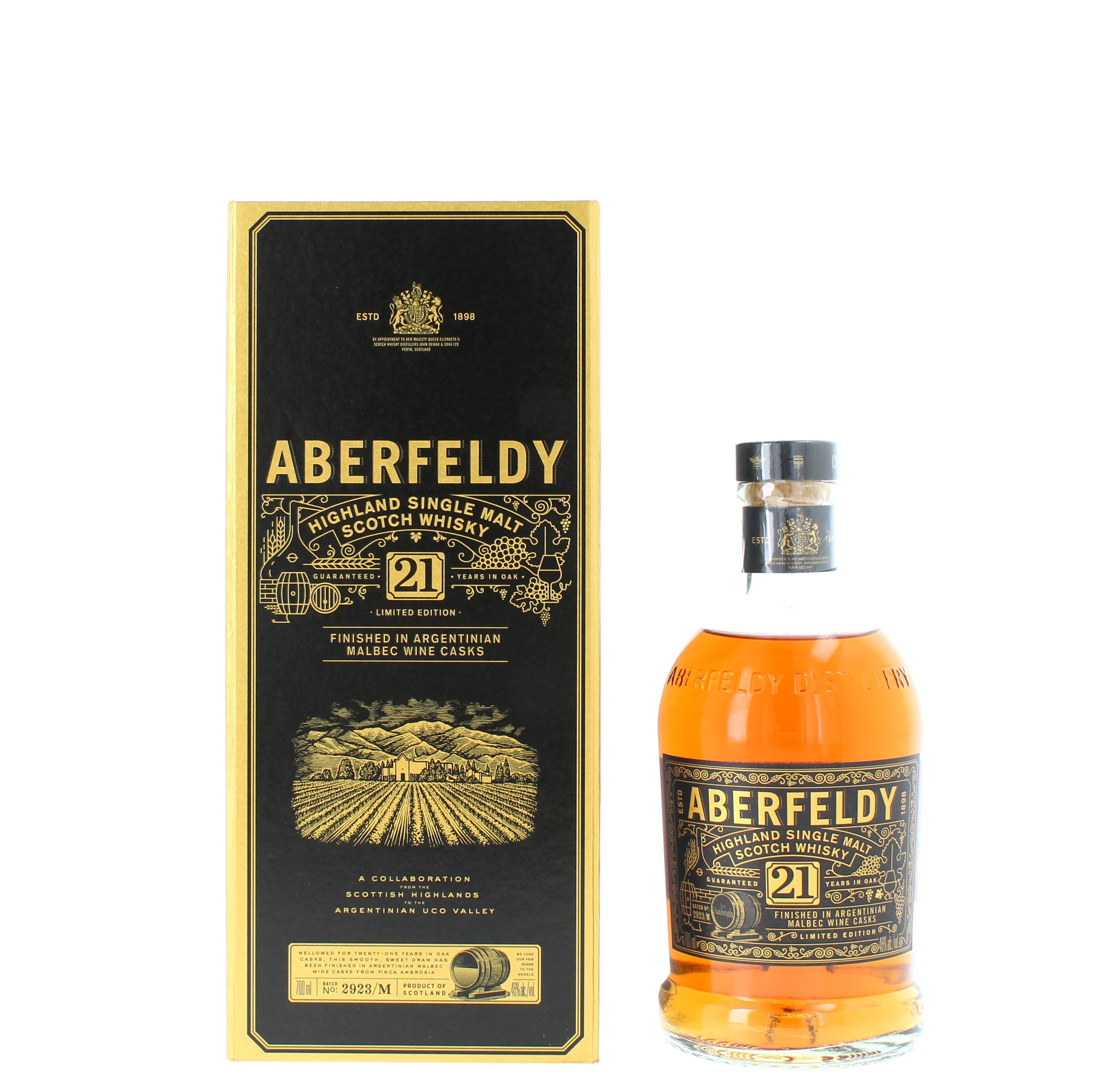 Aberfeldy 21 Year Old Argentinian Cask Highland Single Malt - 70cl