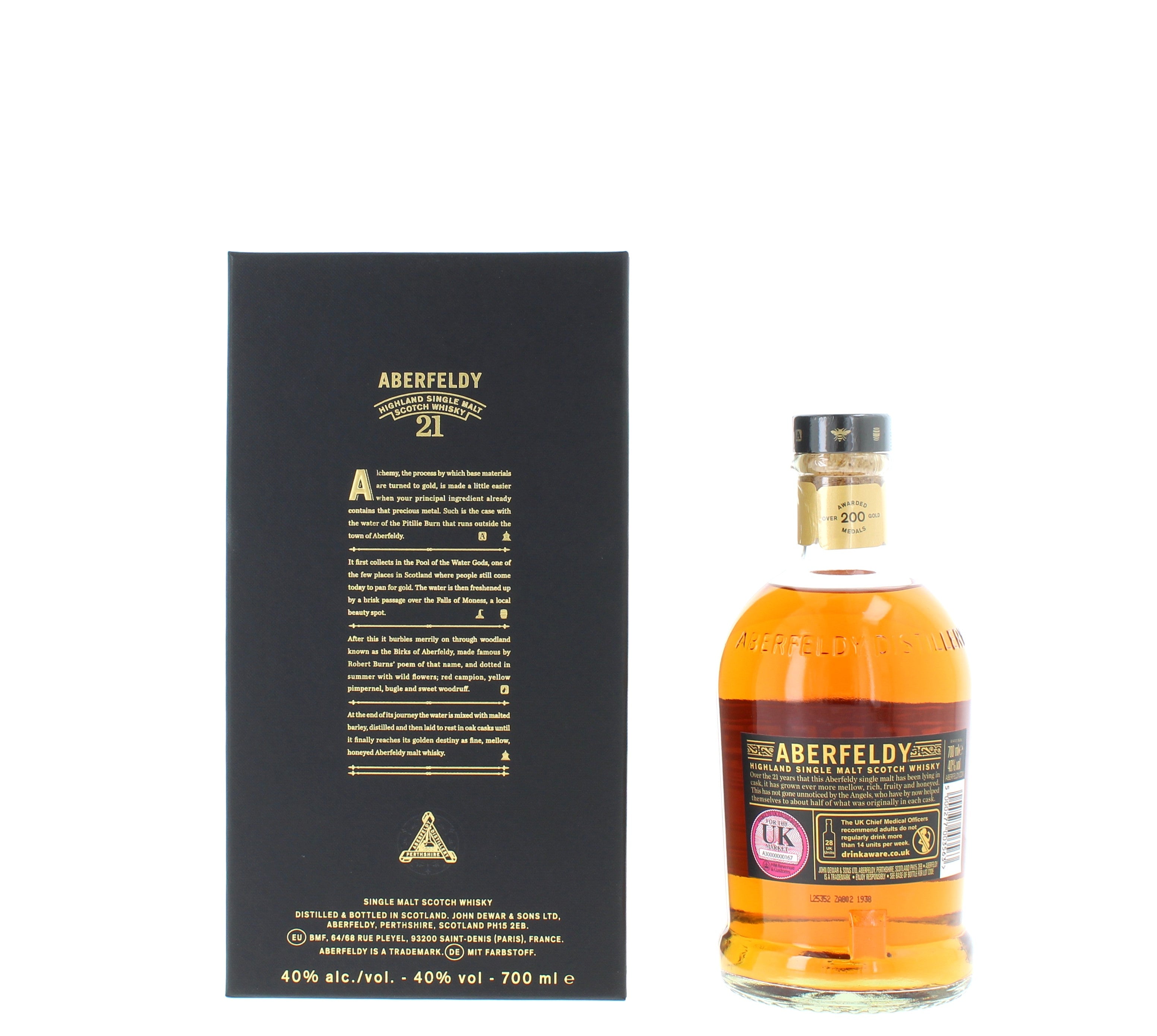 Aberfeldy 21 Year Old Single Malt Whisky - 70cl 40% – The Really