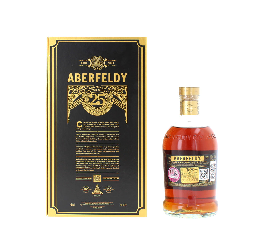 Aberfeldy 25 Year Old 125th Anniversary Highland Single Malt - 70cl 46%