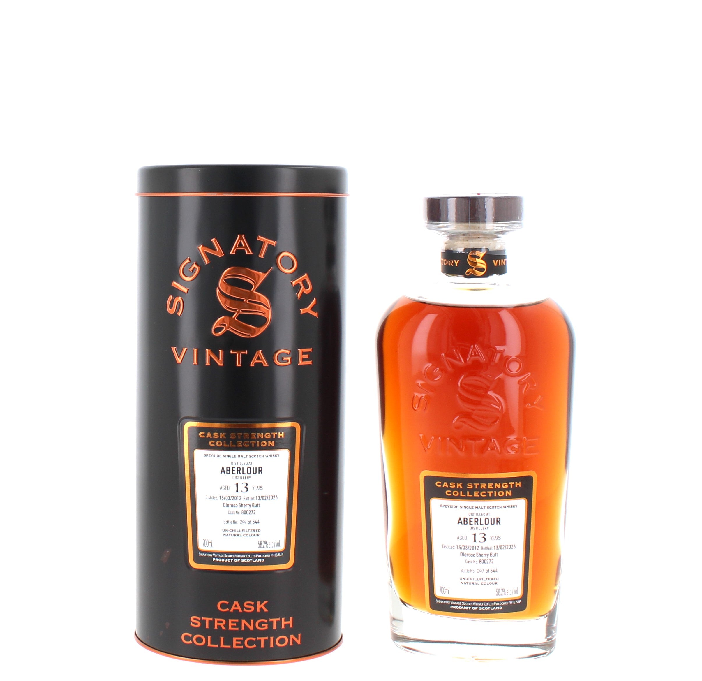 Aberlour 13 Year Old 2012 Signatory Symington's Choice Cask No: 800272 Single Malt - 70cl 58.2%