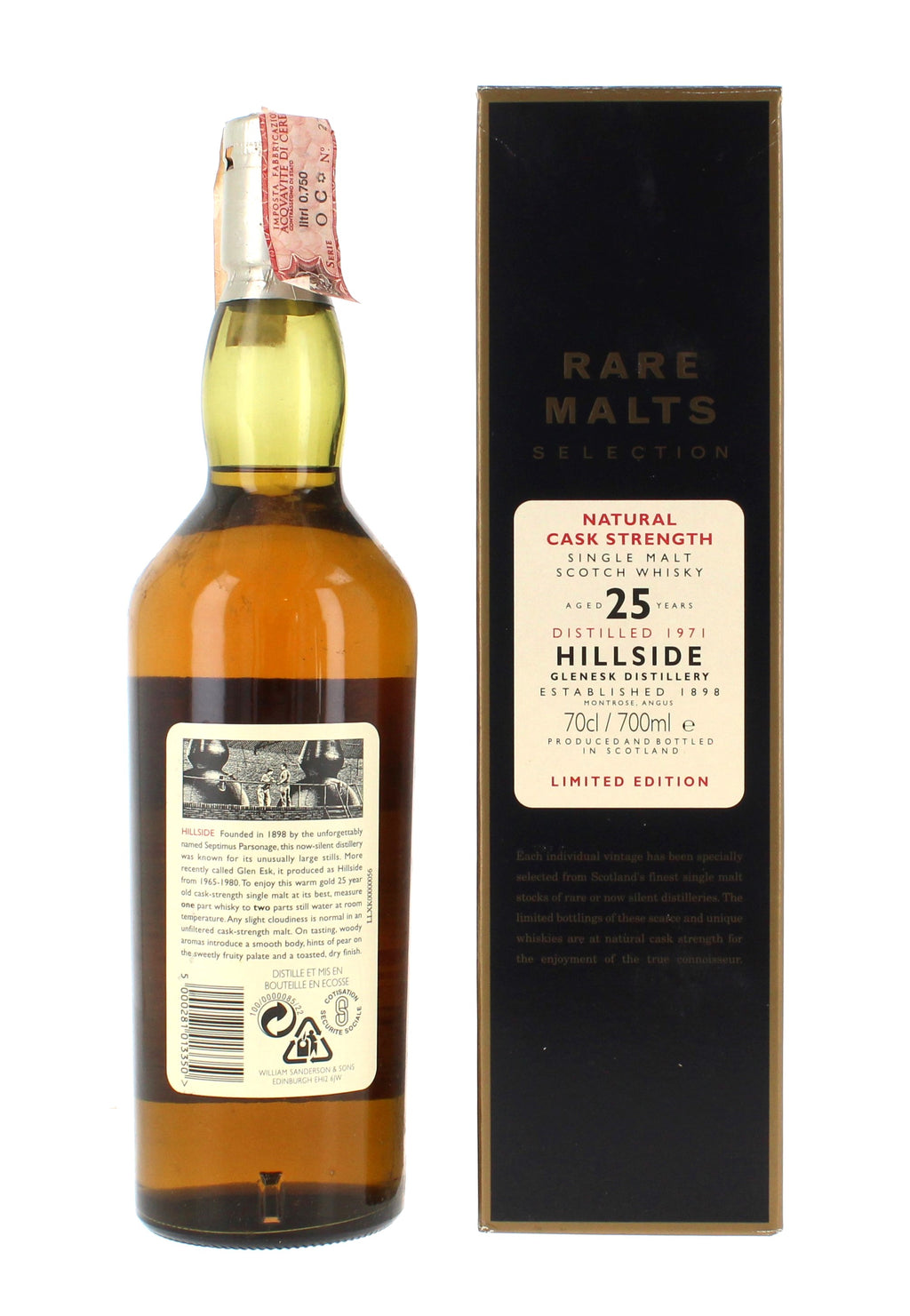 Hillside 1971 Rare Malts Single Malt Scotch Whisky 25 Year Old - 70cl 62%