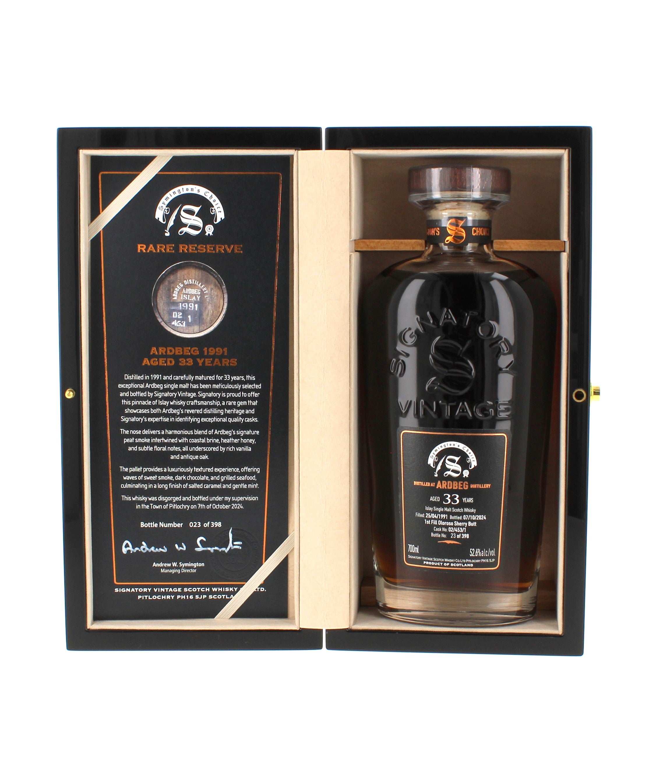 Ardbeg Aged 33 Years 1991 Rare Reserve - 70cl 52.6% – The Really
