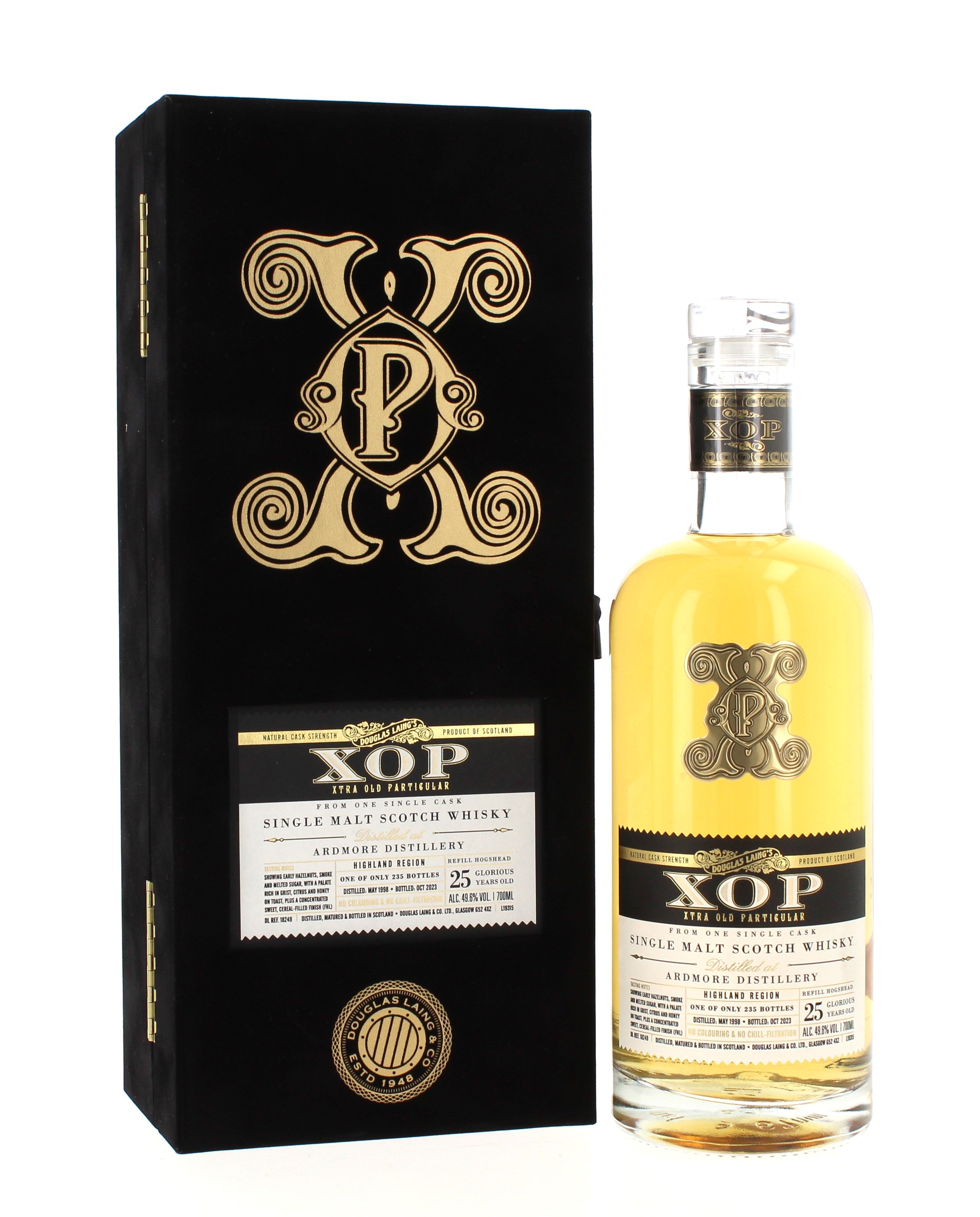 Ardmore 25 Year Old 1998 Xtra Old Particular Black Series Single Malt (XOP) - 70cl 49.6%