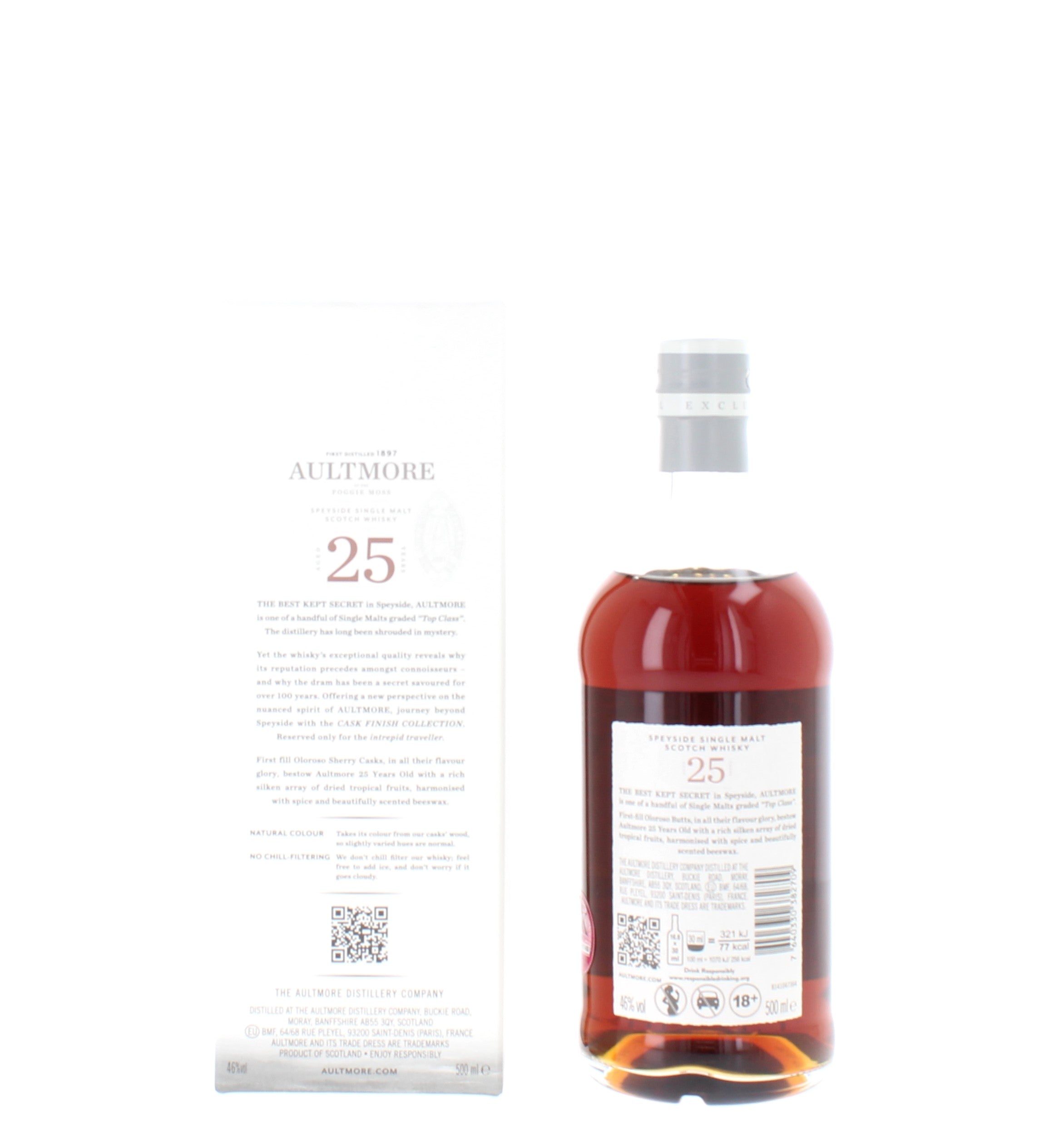 Aultmore 25 Year Old Cask Finish Collection Single Malt - 500ml 46%