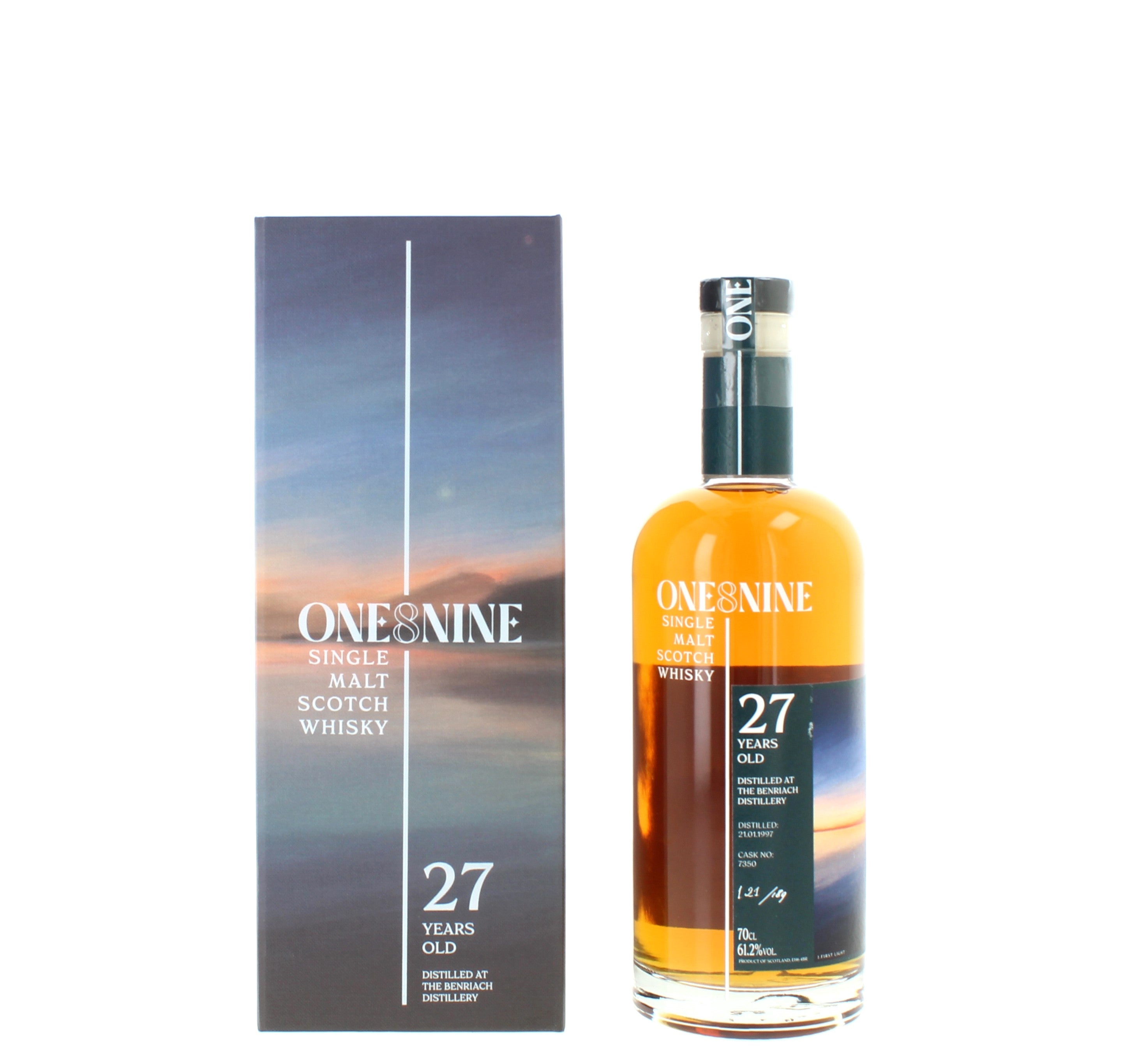 Benriach 27 Year Old One8Nine 1997 Cask # 7350 'First Light' - 70cl 61.2%