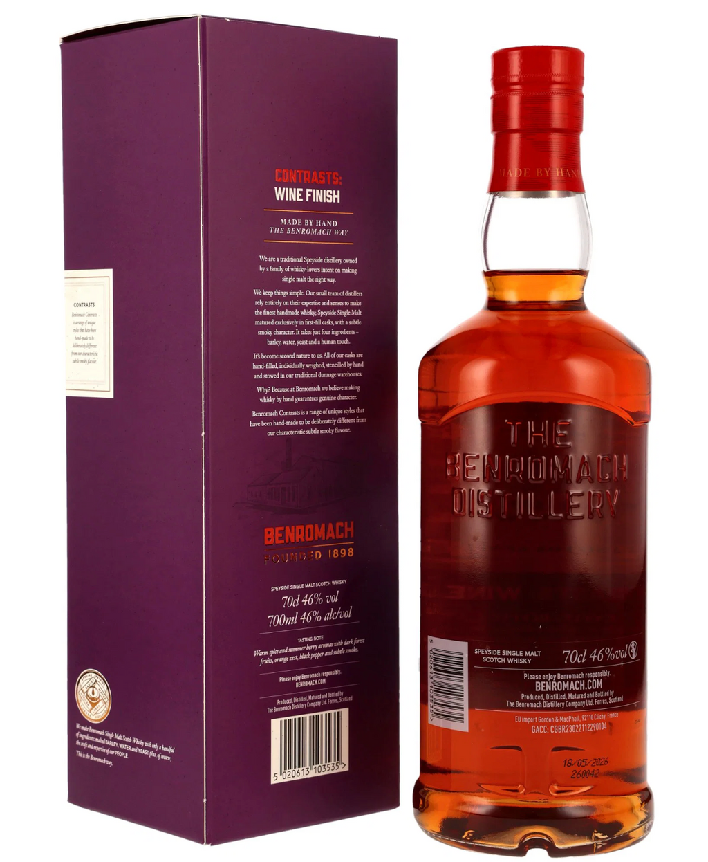 Benromach Contrasts 12 Year Old 2014 Cote Rotie Cask Speyside Single Malt - 70cl 46%