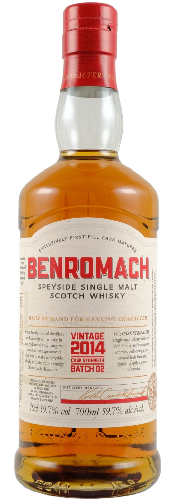 Benromach Cask Strength Vintage 2014 (bottled 2023 Single Malt - Batch 2 70cl 59.7%