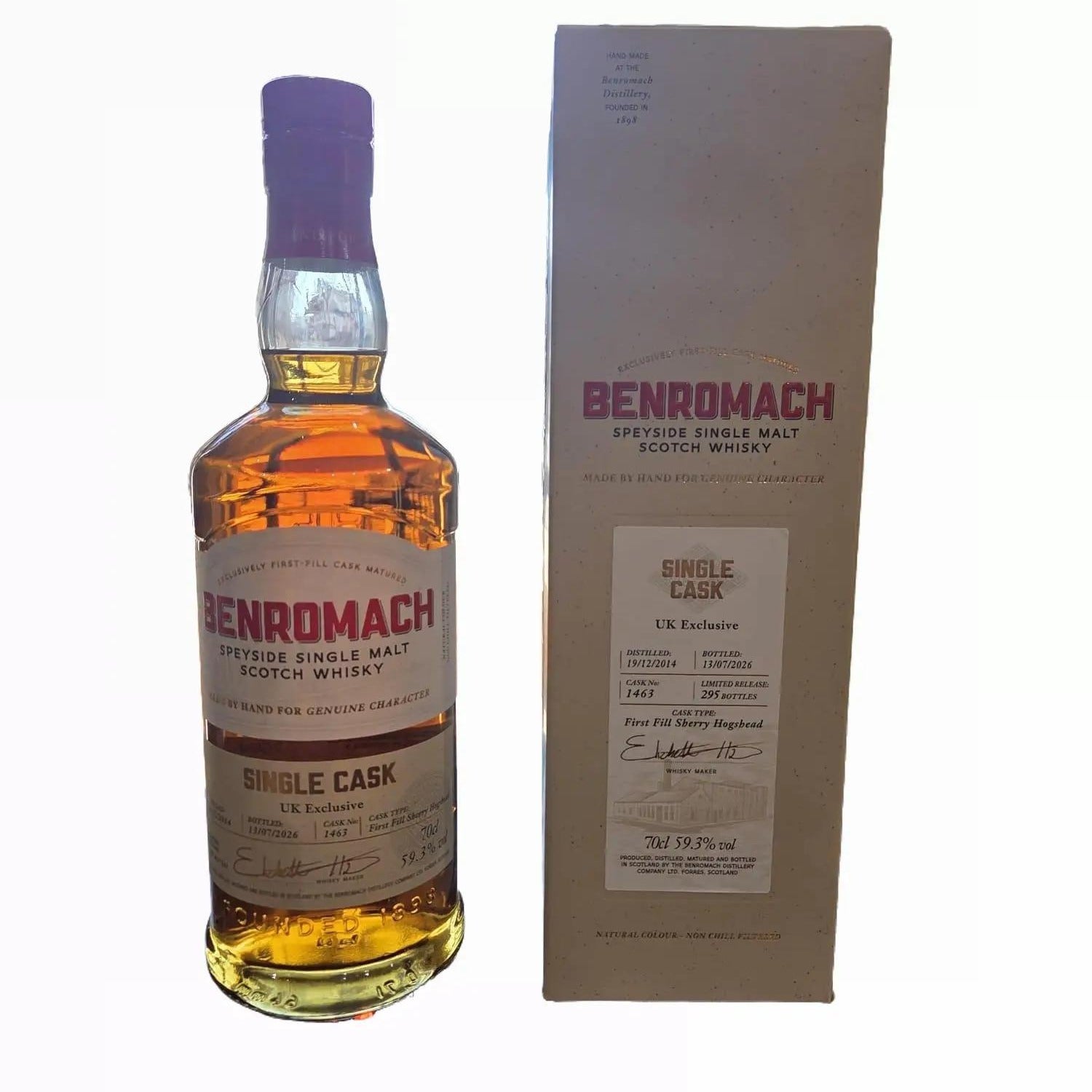 Benromach Single Cask Exclusive Speyside Single Malt - 70cl 59.3%
