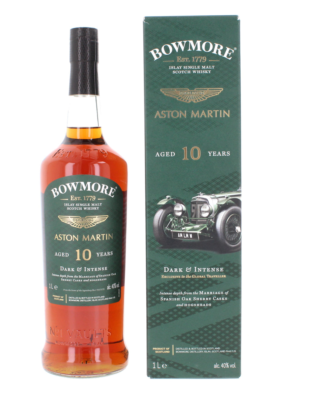 Three Bowmore 10 Year Old Aston Martin Series  (Edition  1,4 & 7) 3*1 Litre