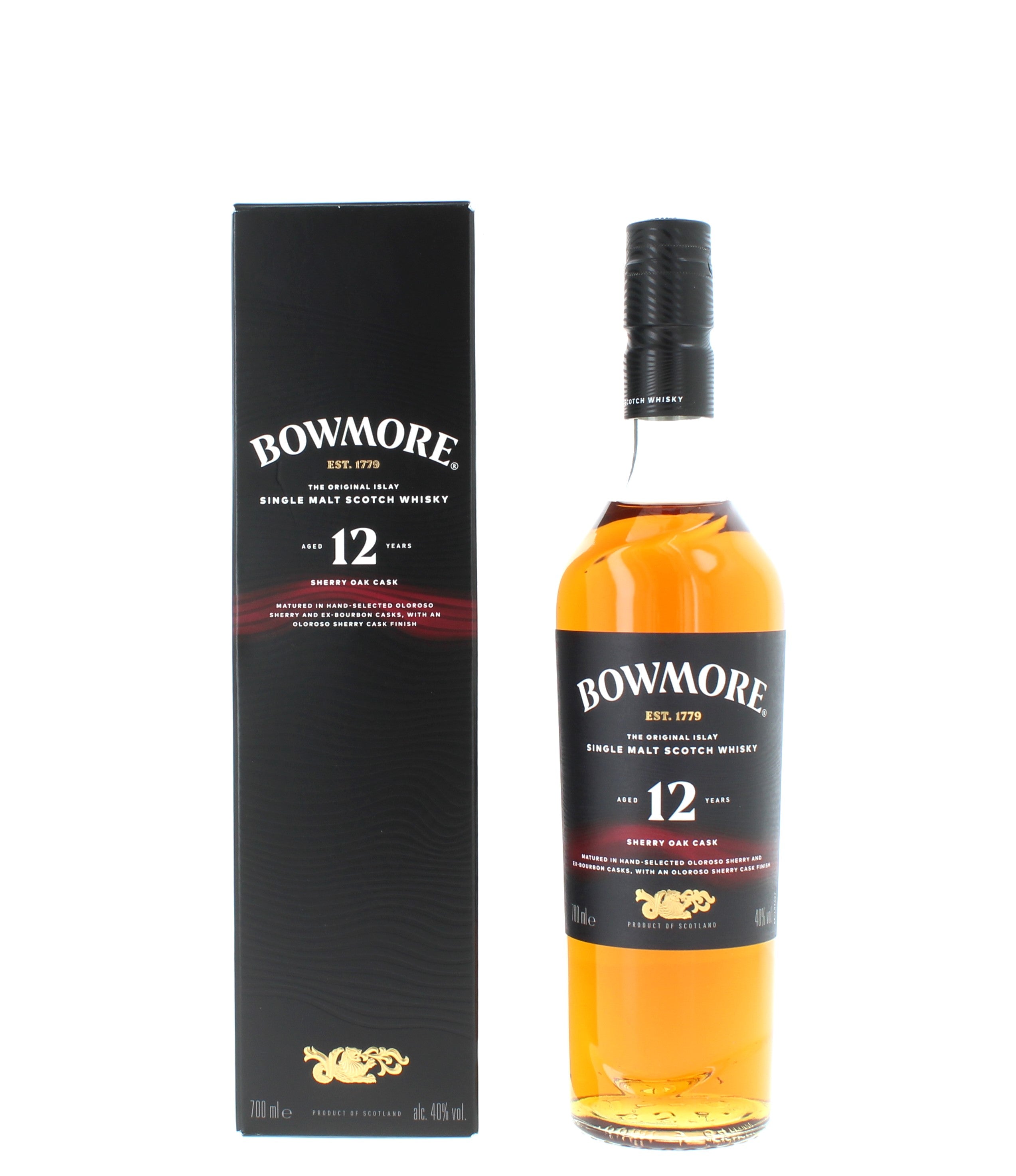 Bowmore 12 Year Old Sherry Oak Islay Single Malt - 70cl 40%