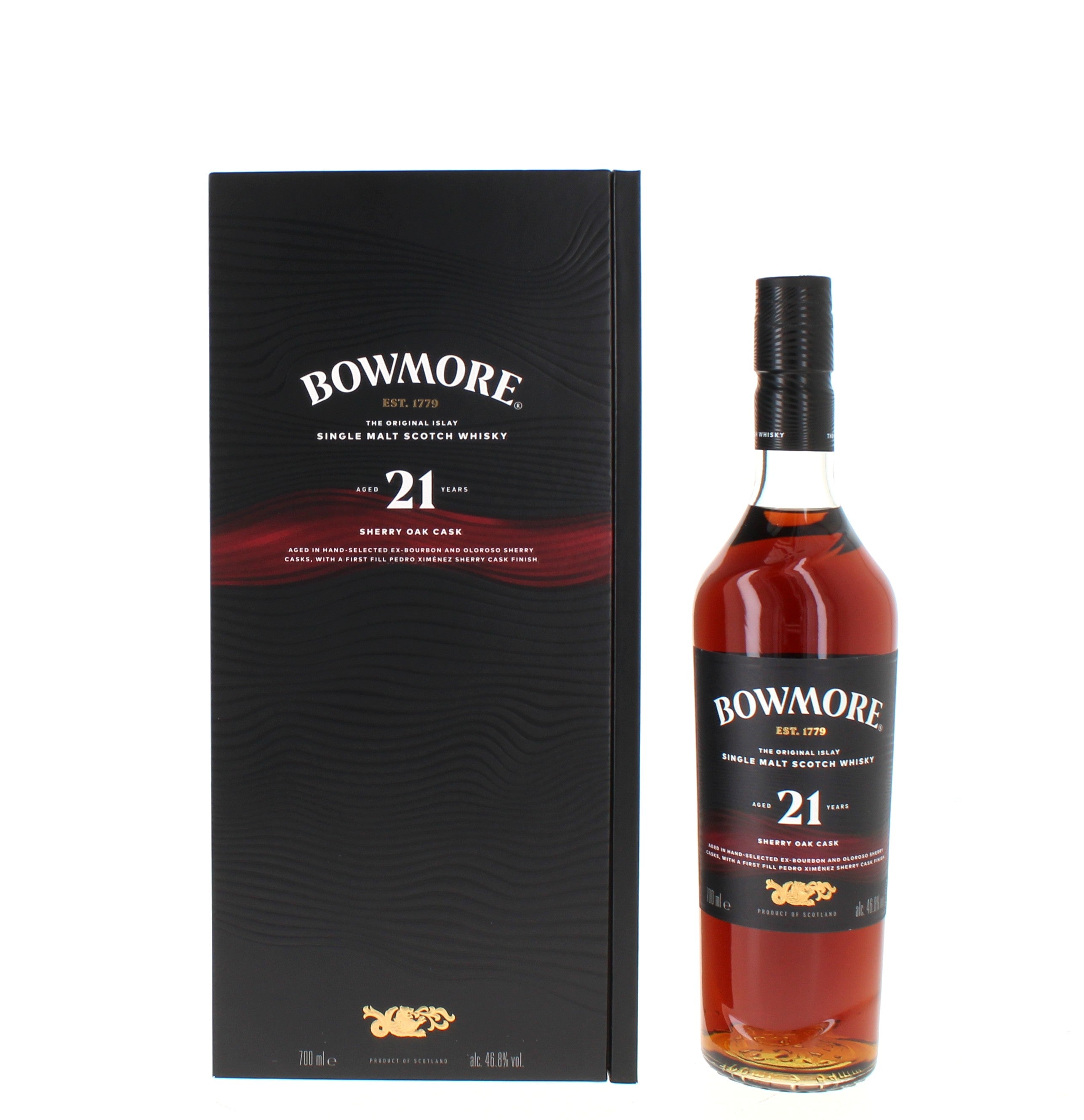 Bowmore 21 Year Old Sherry Oak Islay Single Malt - 70cl 46.8