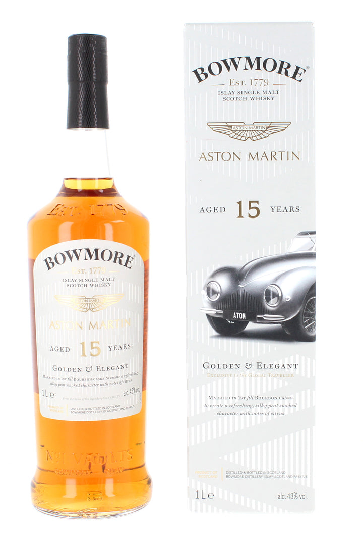 Three Bowmore 15 Year Old Aston Martin Series  (Edition  2, 5 & 8) 3*1 Litre