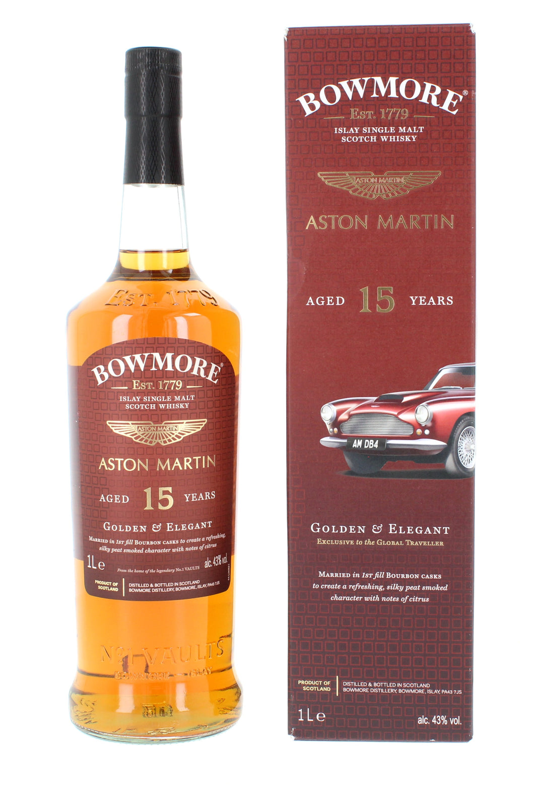 Three Bowmore 15 Year Old Aston Martin Series  (Edition  2, 5 & 8) 3*1 Litre