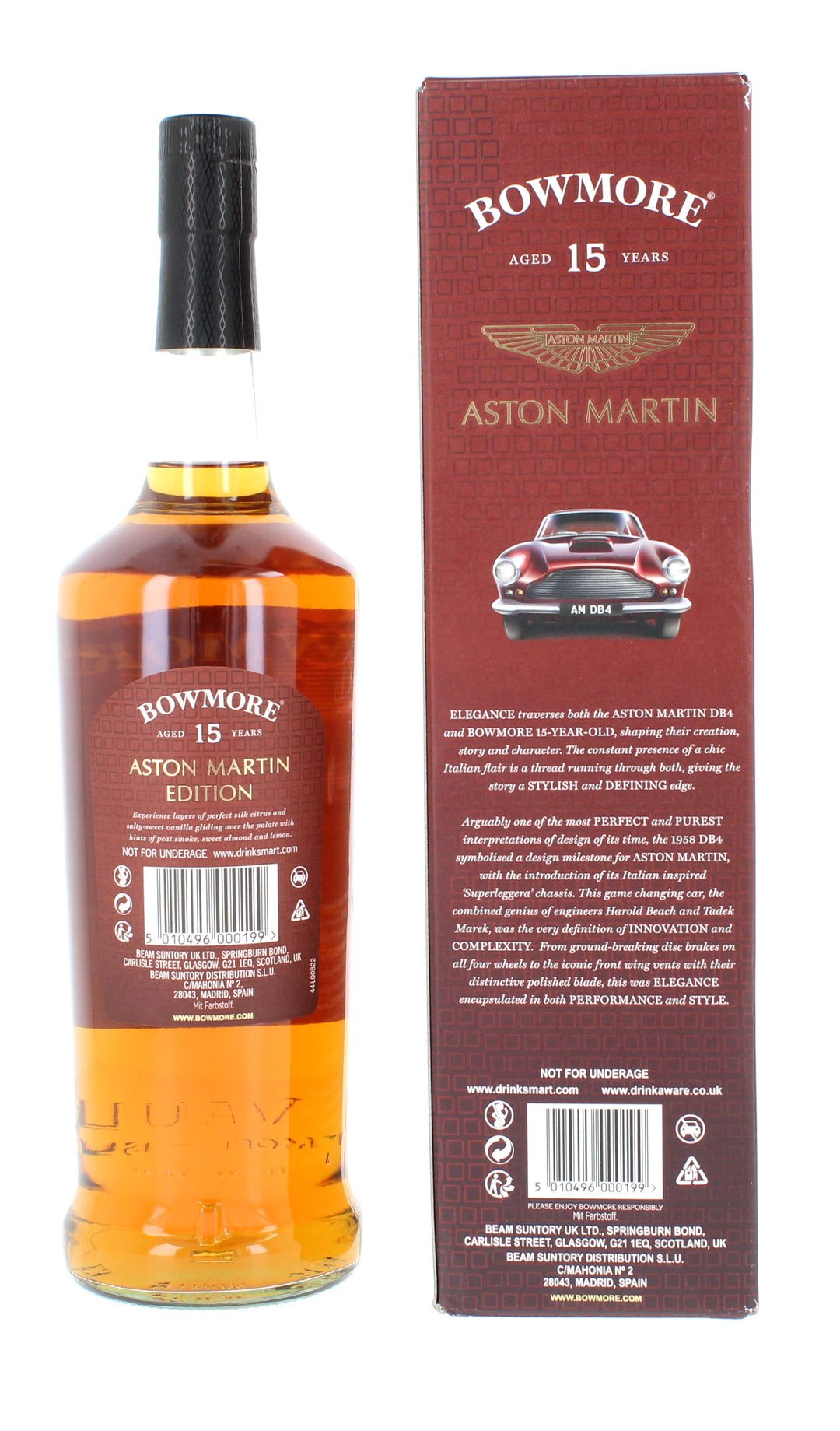 Three Bowmore 15 Year Old Aston Martin Series  (Edition  2, 5 & 8) 3*1 Litre