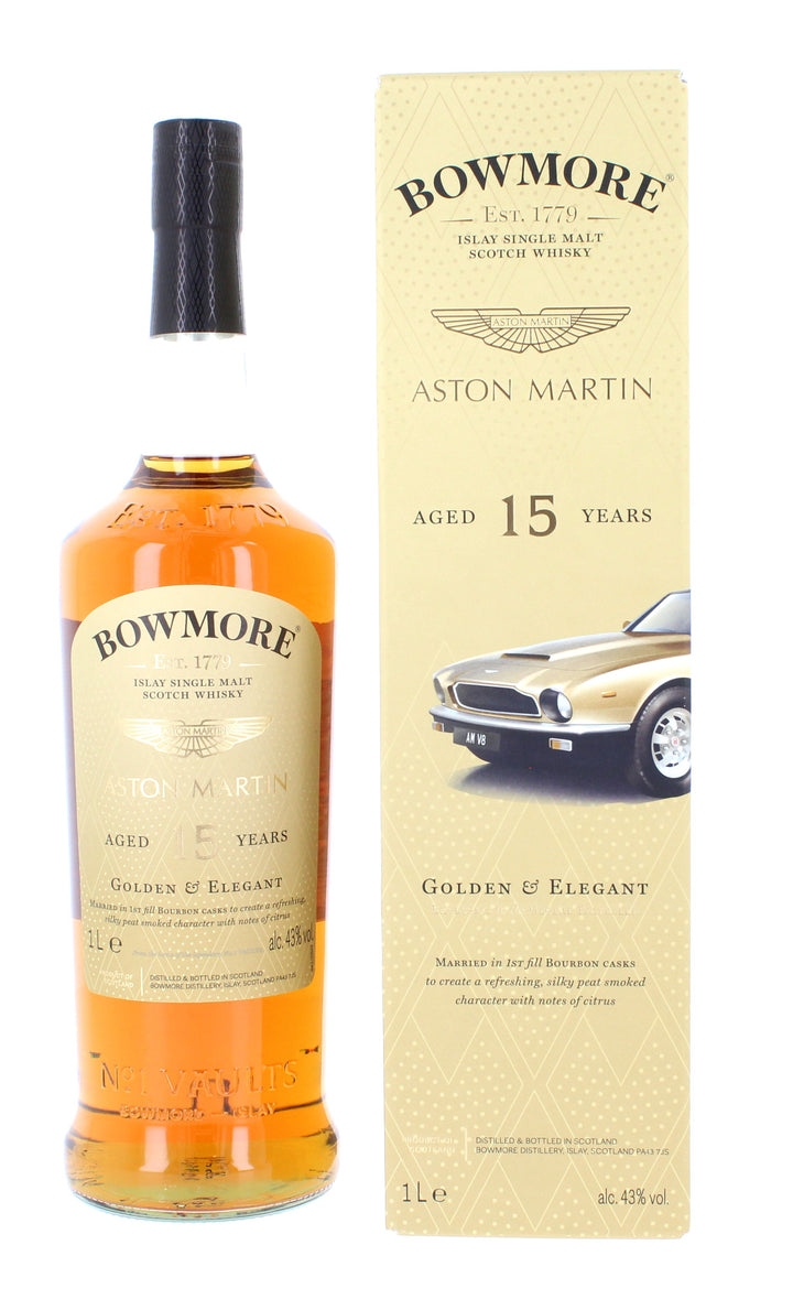 Three Bowmore 15 Year Old Aston Martin Series  (Edition  2, 5 & 8) 3*1 Litre