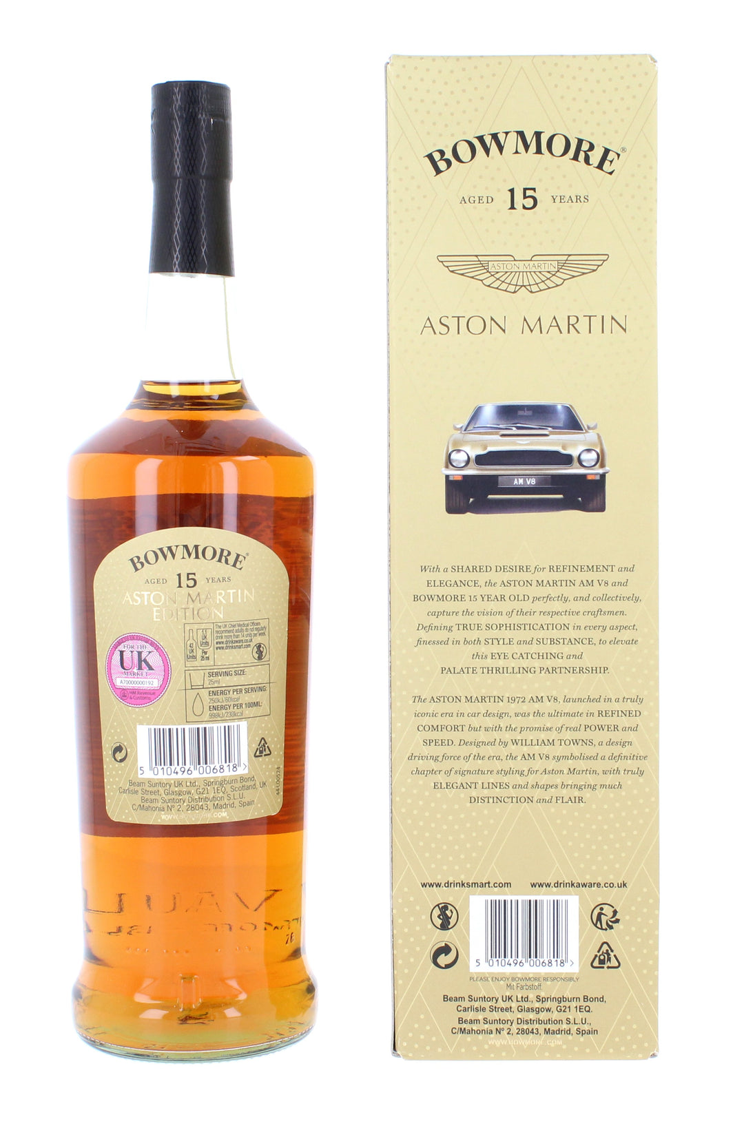 Three Bowmore 15 Year Old Aston Martin Series  (Edition  2, 5 & 8) 3*1 Litre