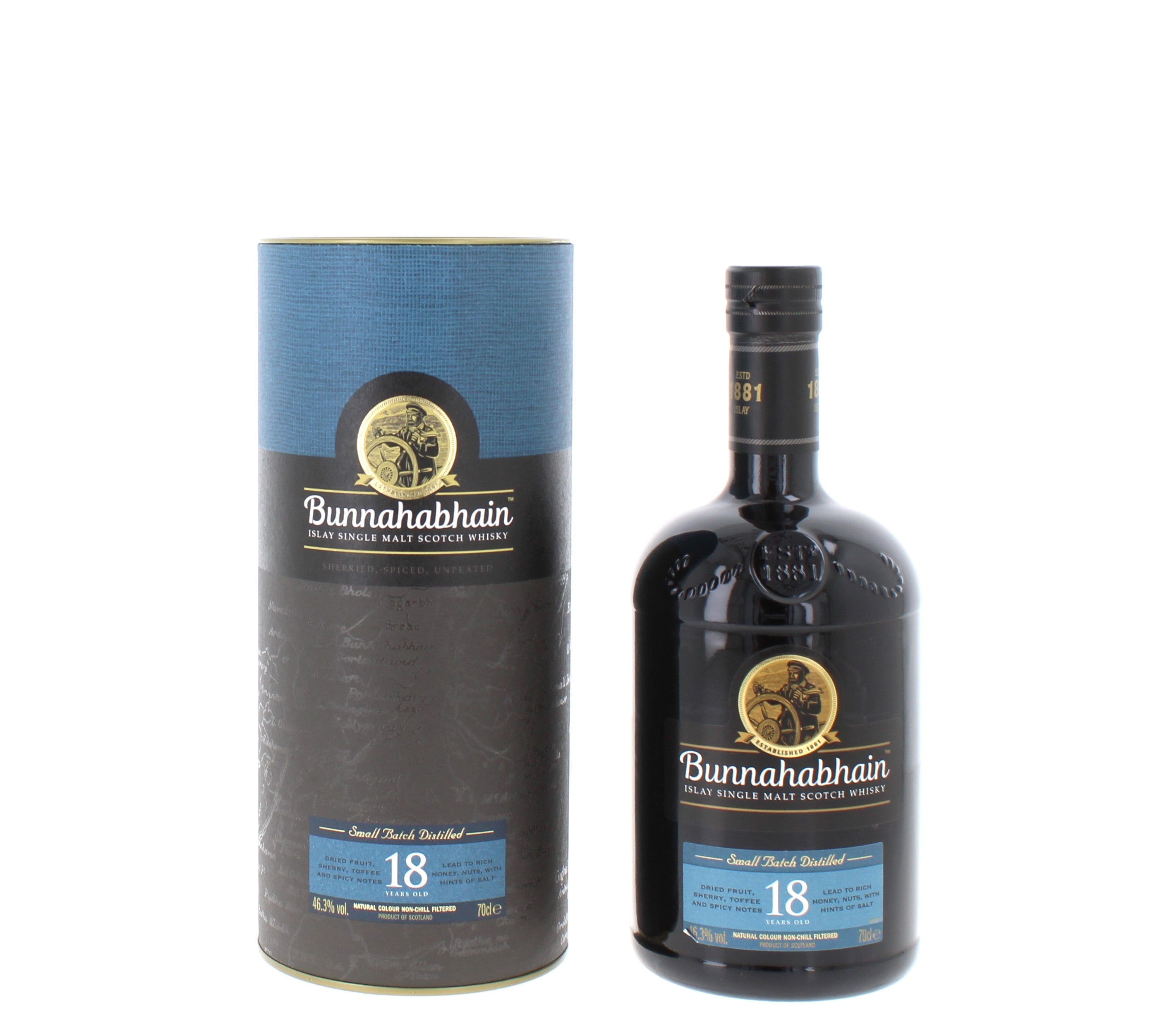 Bunnahabhain 18 Year Old Islay Single Malt Scotch Whisky - 70cl 46.3%