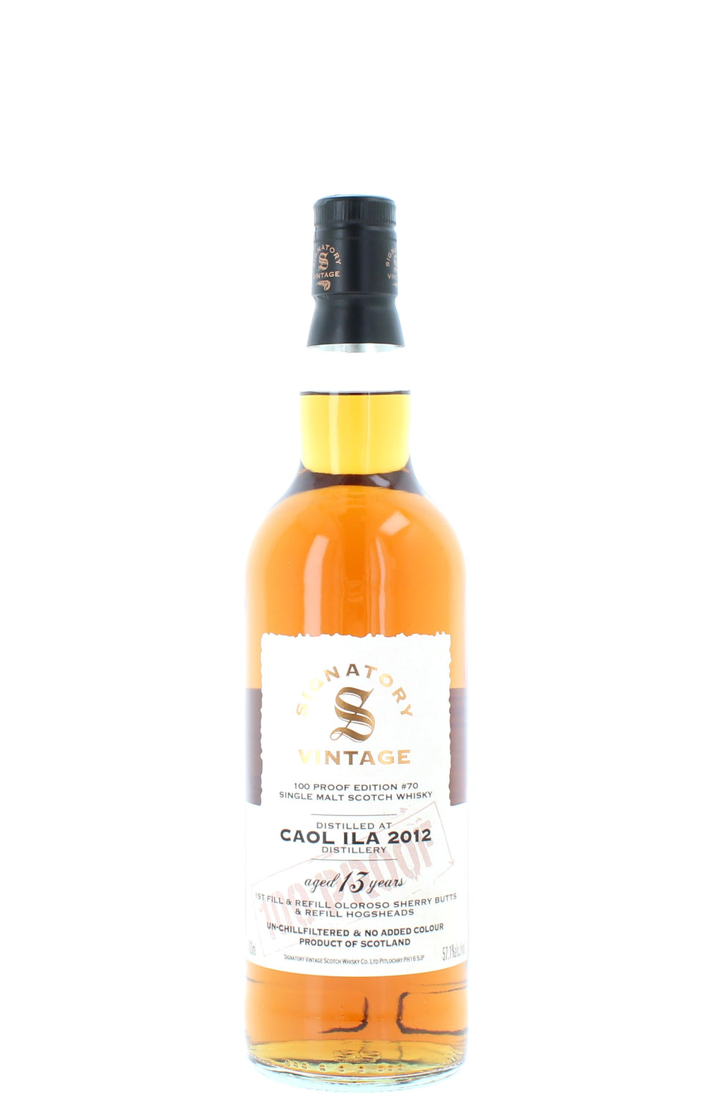 Caol Ila 13 Years Old 2012 Signatory Vintage 100 Proof #70 - 70cl 57.1%