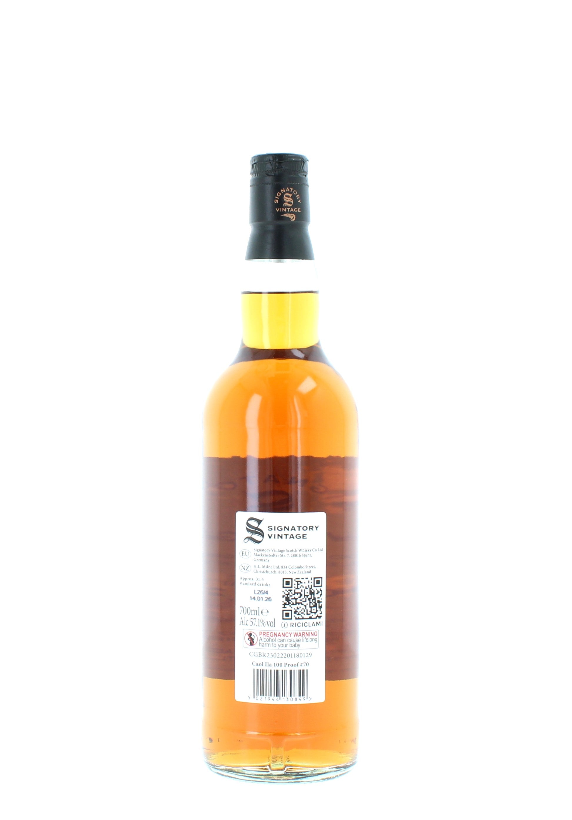 Caol Ila 13 Years Old 2012 Signatory Vintage 100 Proof #70 - 70cl 57.1%