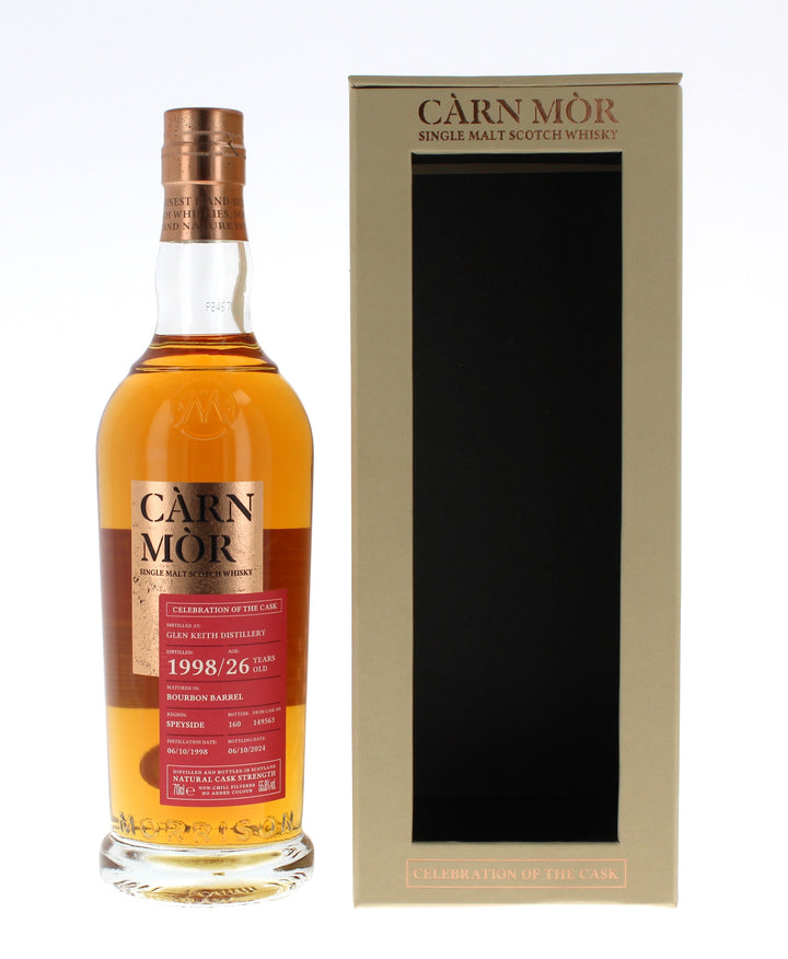 Carn Mor Glen Keith 26 Year Old 1998 Single Malt - 70cl 55.8%