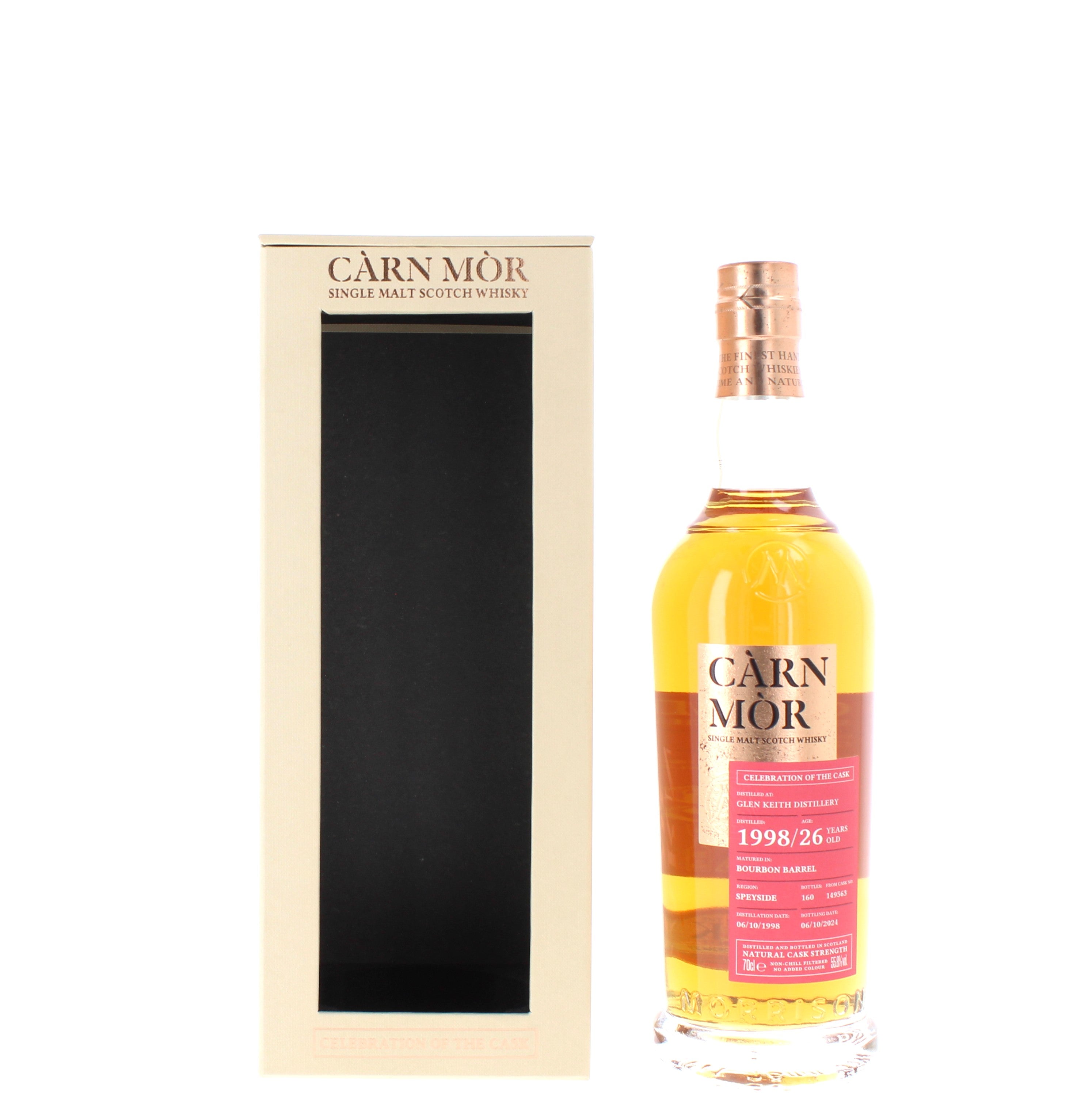 Carn Mor Glen Keith 26 Year Old 1998 Single Malt - 70cl 55.8%