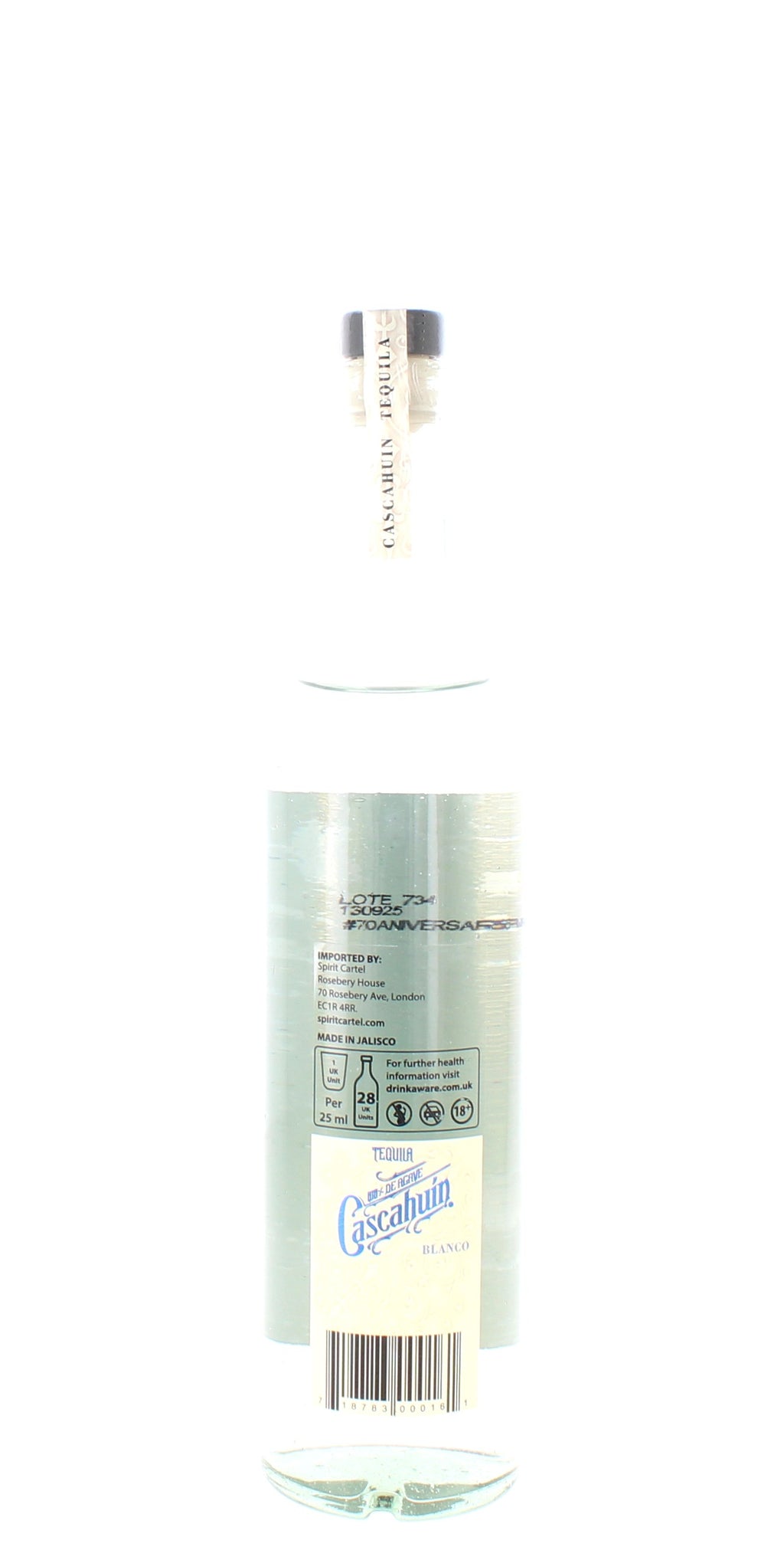 Cascahuin Blanco Tahona Tequila - 70cl 42%