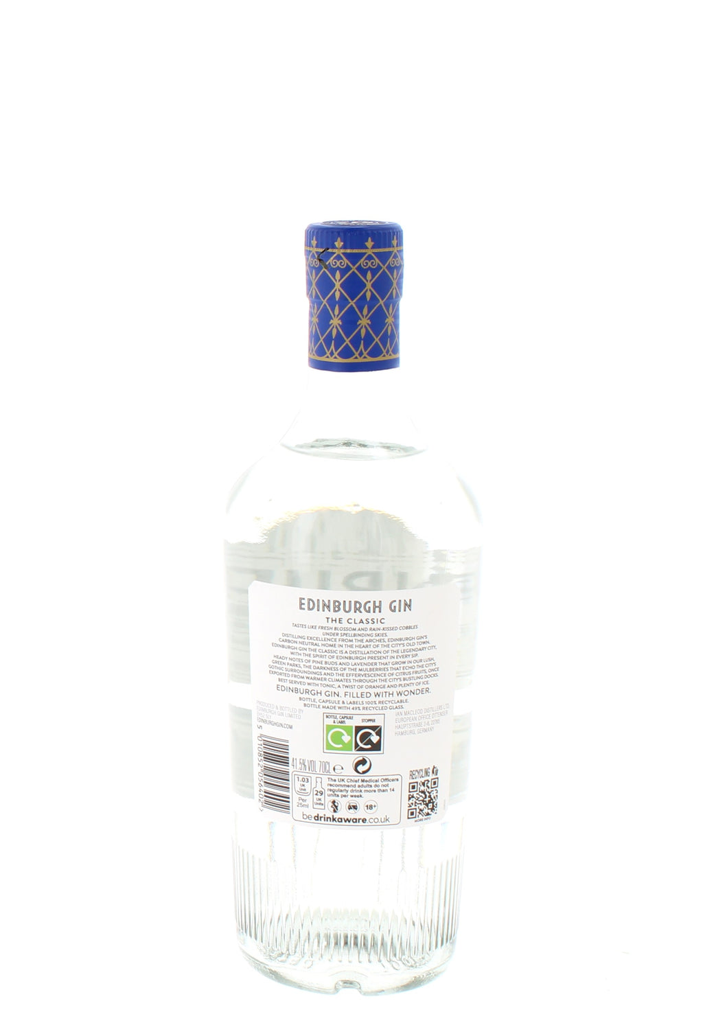 Edinburgh Gin - The Classic Edunburgh Gin - 70cl 41.5%
