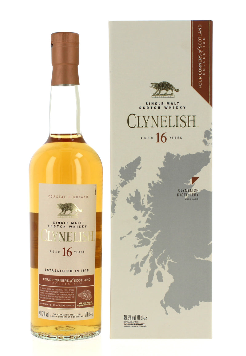 Clynelish 16 Year Old Four Corners of Scotland Single Malt - 70cl 49.3%