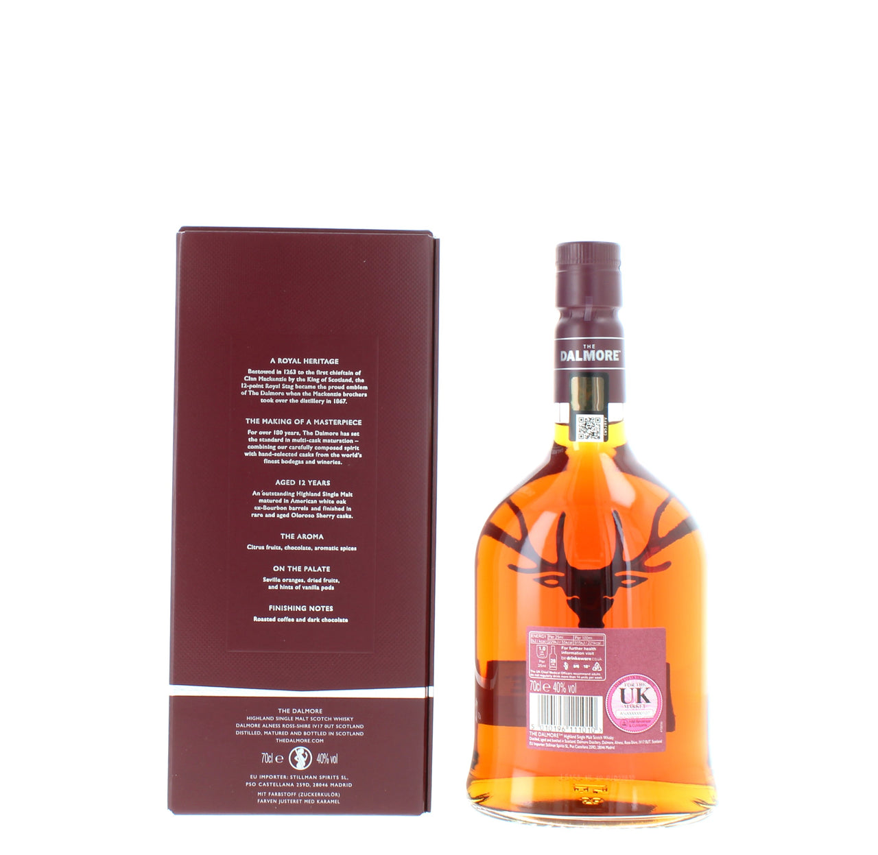 Dalmore 12 Year Old Highland Single Malt Scotch Whisky - 70cl 40% x20 Bottles with Free Engraving
