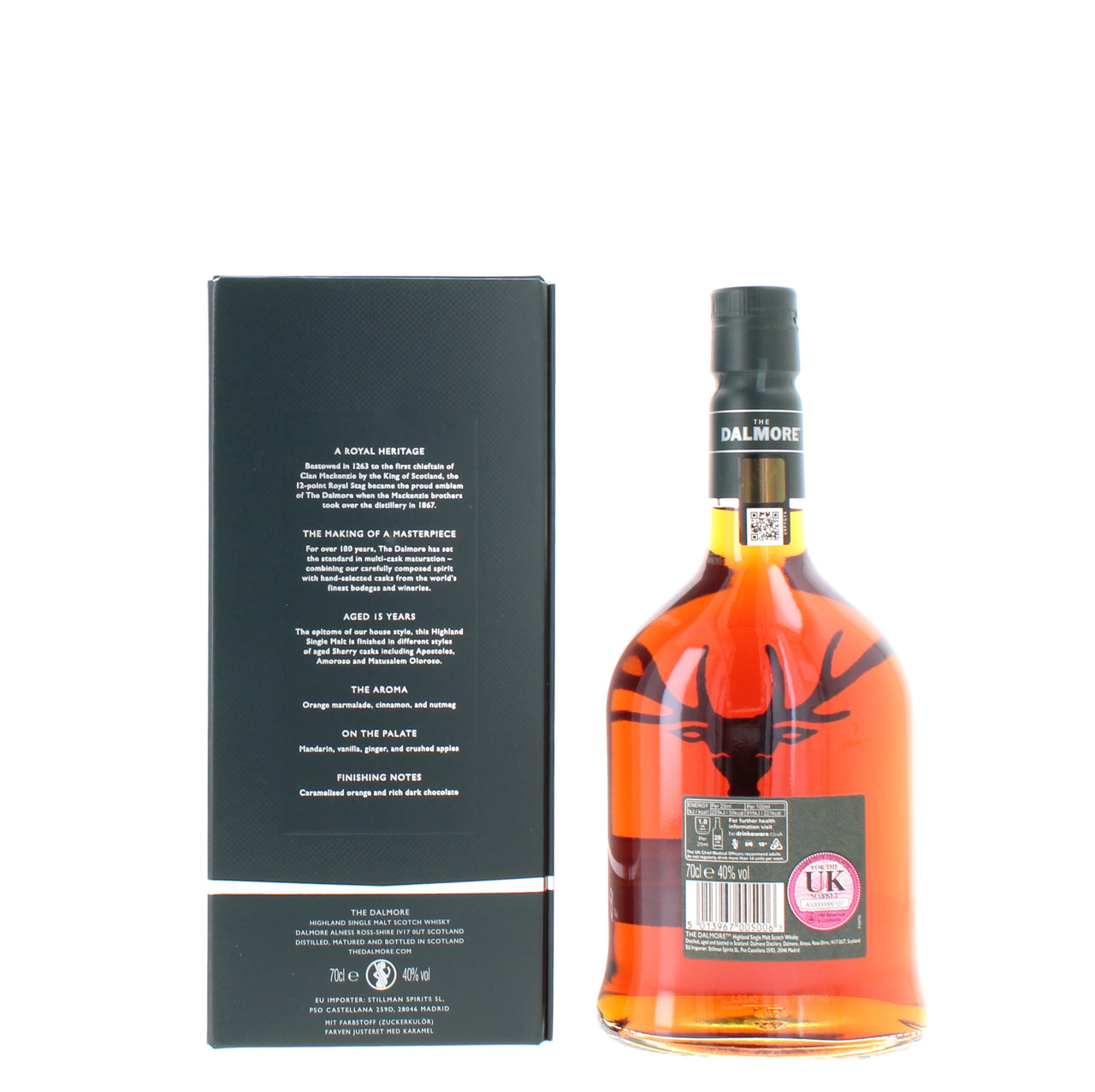 Dalmore 15 Year Old Single Malt Scotch Whisky - 70cl 40% x12 Bottles with Free Engraving