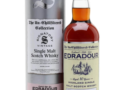 EDRADOUR 10 Year Old 2014 Unchillfiltered collection Signatory Single Malt Scotch Whisky - 70cl 46%