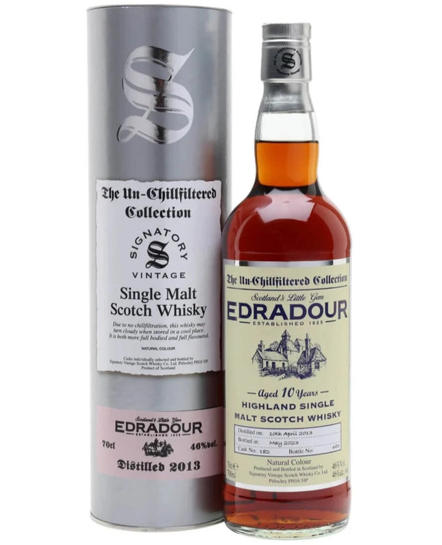 EDRADOUR 10 Year Old 2014 Unchillfiltered collection Signatory Single Malt Scotch Whisky - 70cl 46%