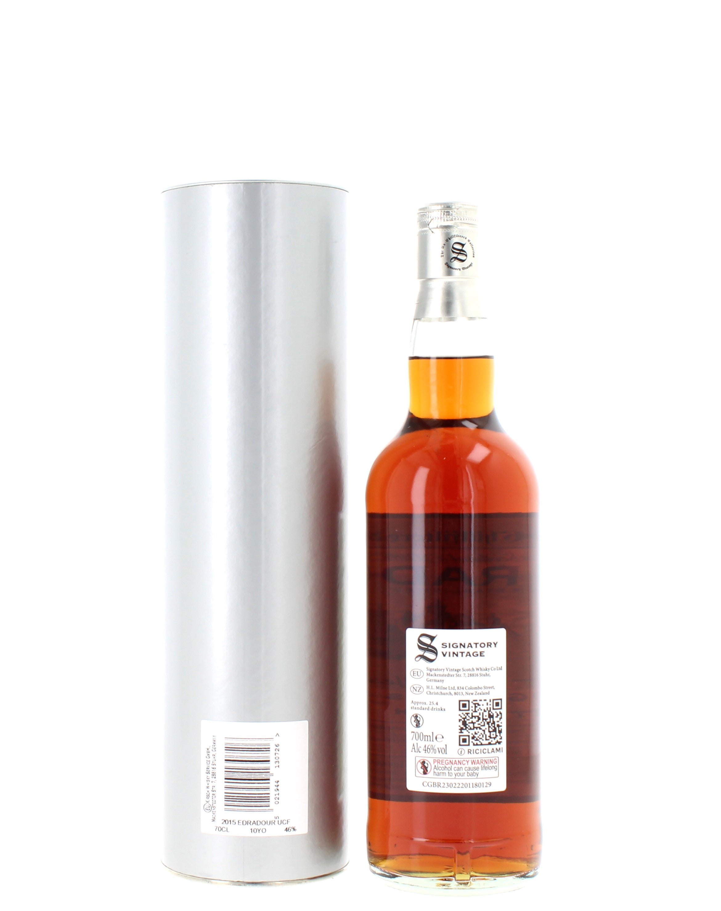 Edradour 10 Year Old 2015 Sherry Cask No: 314 Signatory Vintage Single Malt - 70cl 46%