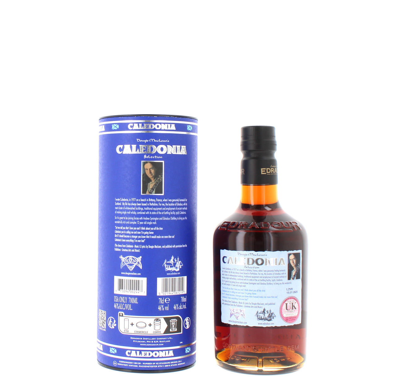 Edradour 12 Year Old  Caledonia GenEx Single Malt - 70cl 46%
