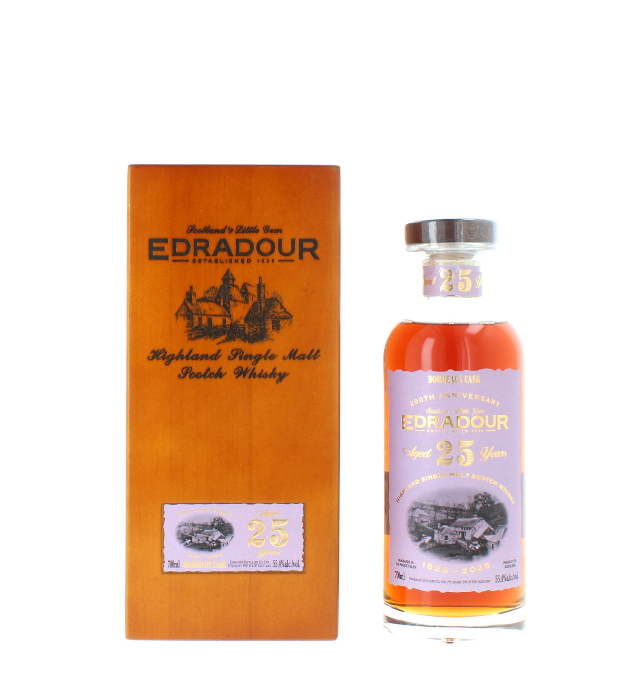 Edradour 25 Year Old 1999 200th Anniversary Cask No. #816 Bordeaux Single Malt - 70cl 55.4%